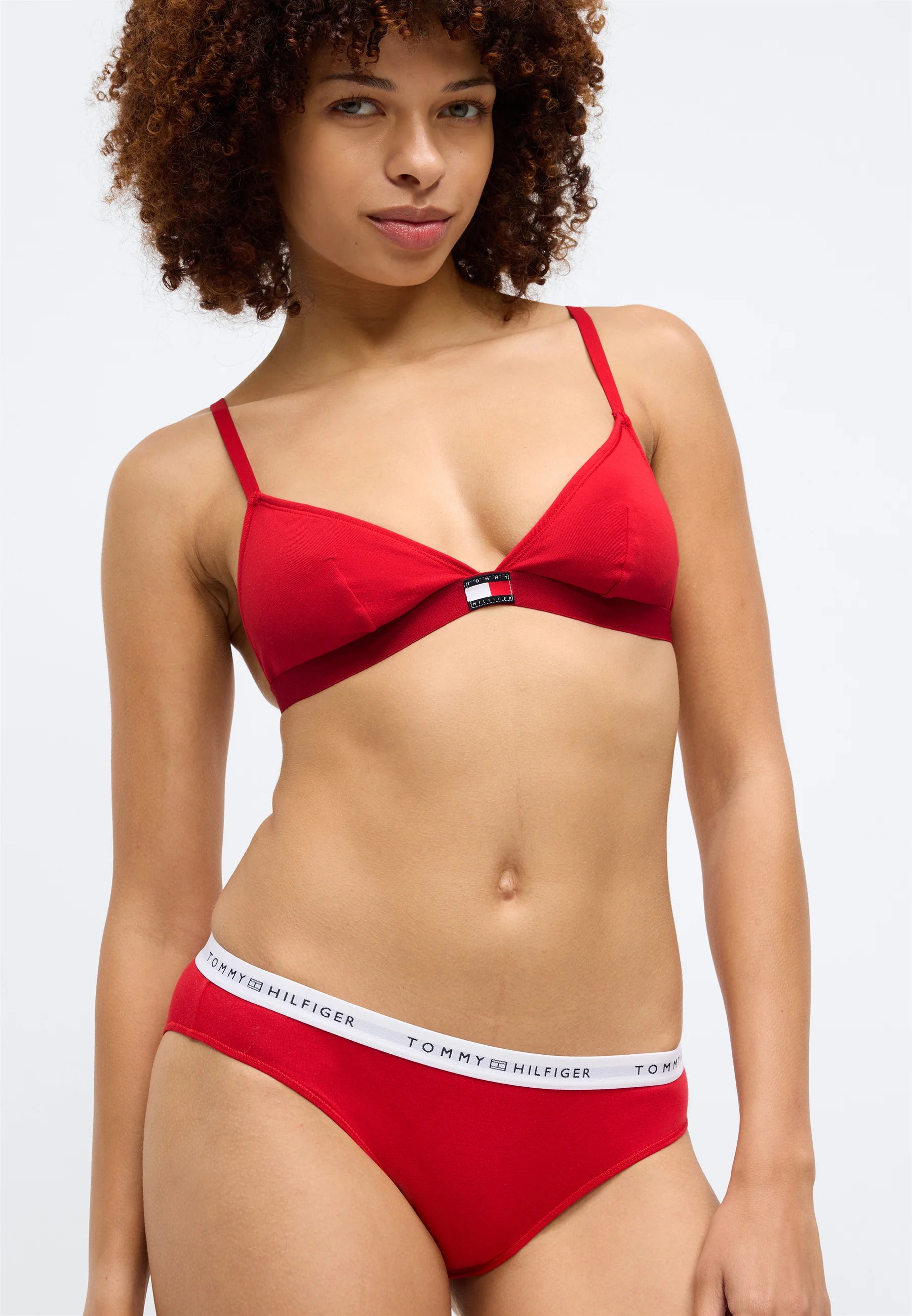 Majtki Tommy Hilfiger Powtórz logo – podstawowy czerwony