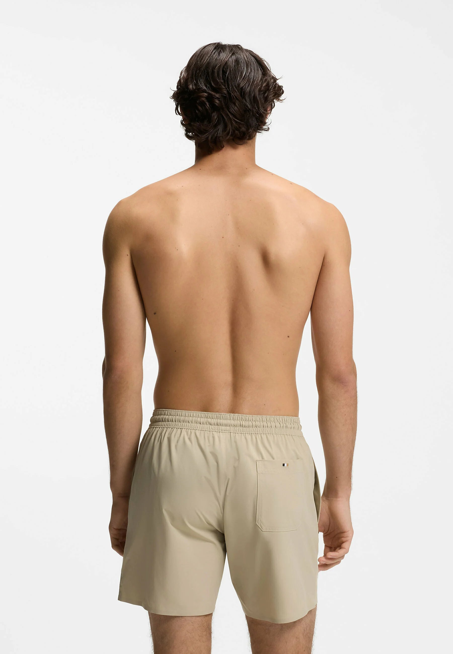 BOSS Vital Trunks Badeshorts – Hellbeige Four