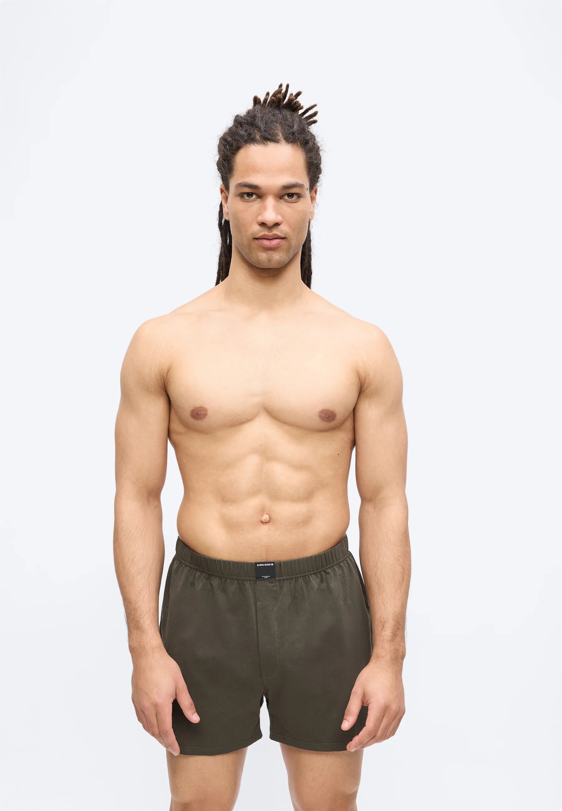 Björn Borg Stretch 3 Pack Boxer Shorts – Black, Green, Light Blue