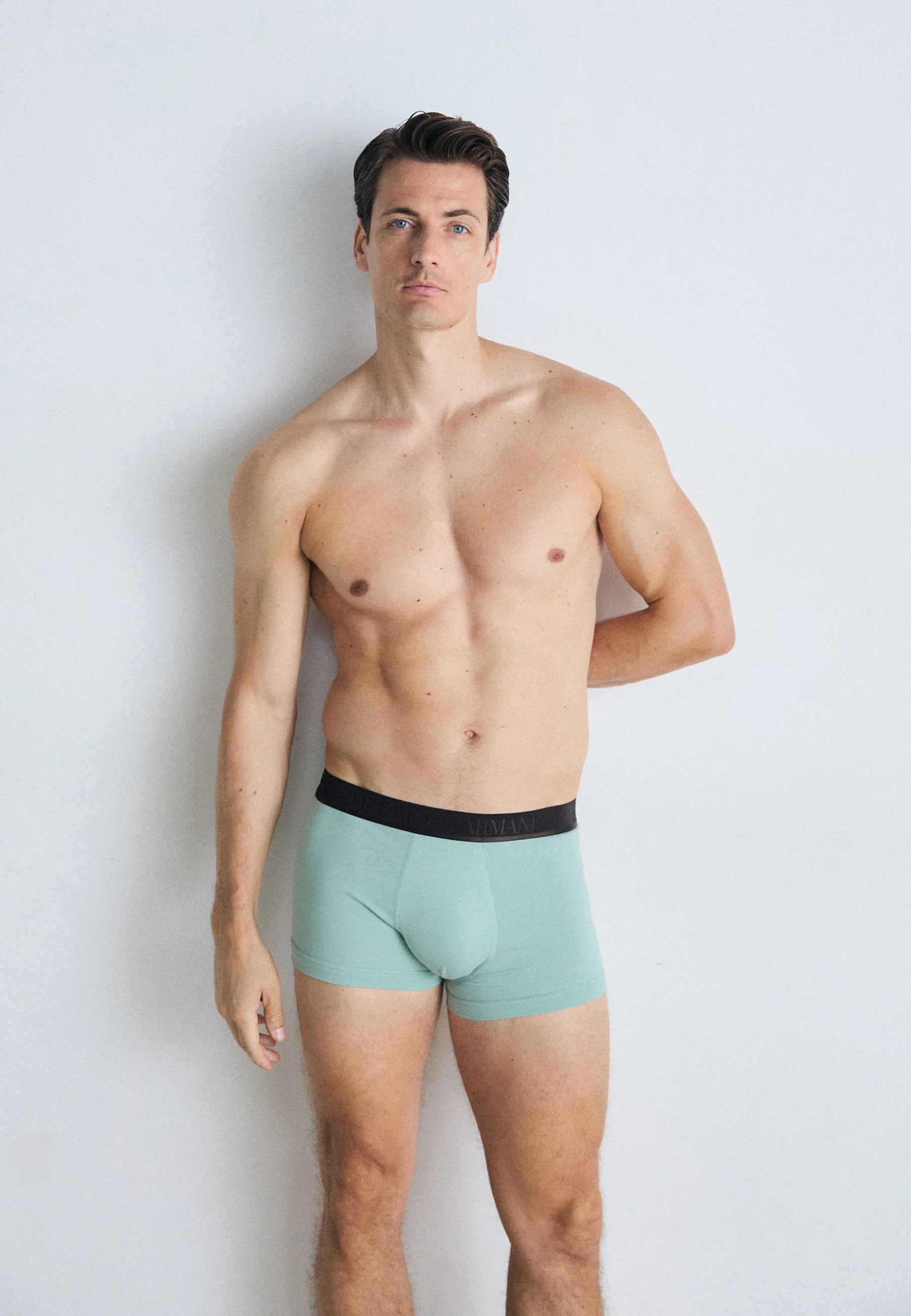 Emporio Armani Premium Stretch Trunks Confezione da 3 – Choco, Fungi, Surf