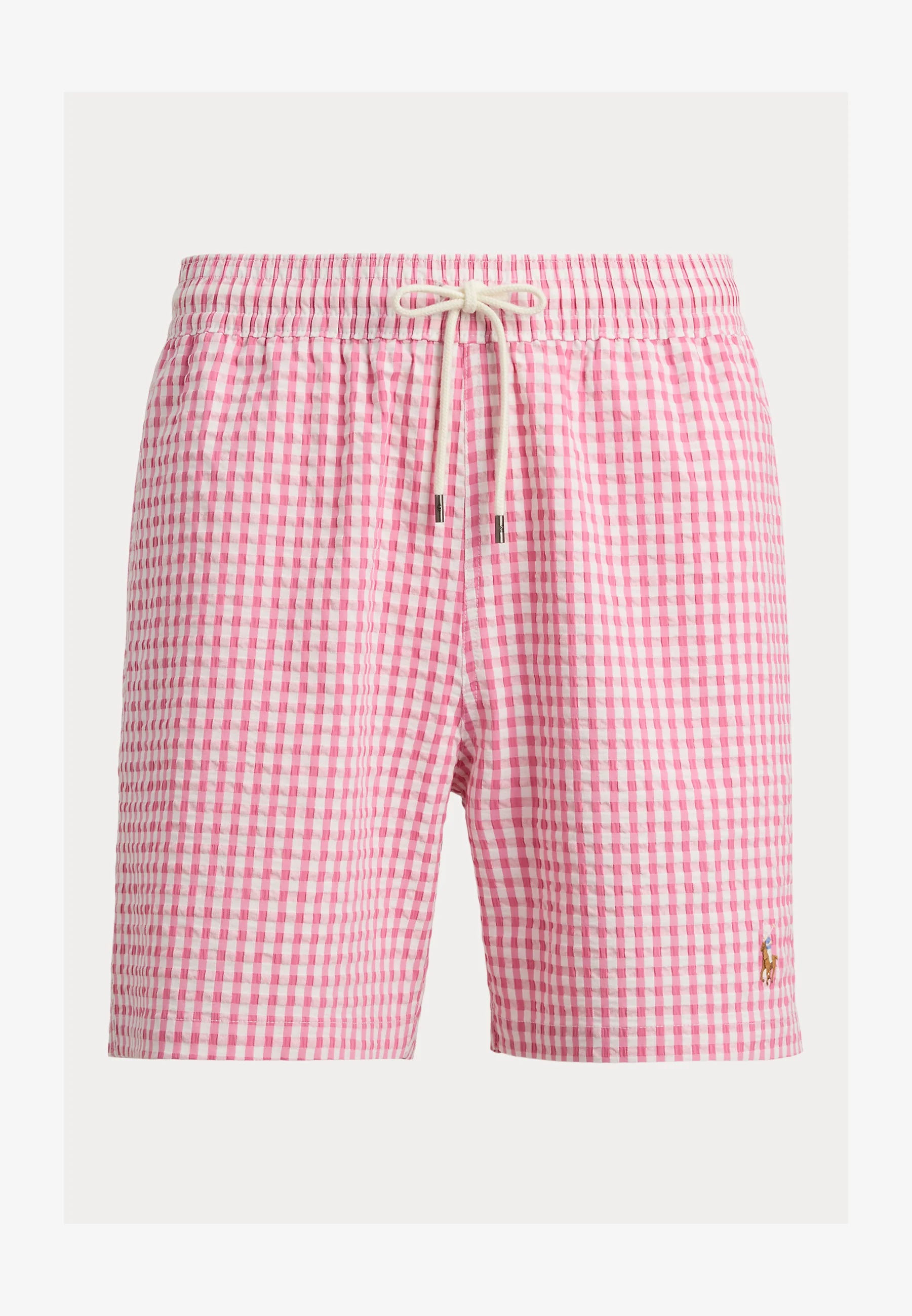 Short de bain Polo Ralph Lauren Resort Rose Gingham Traveler – Rose, Blanc