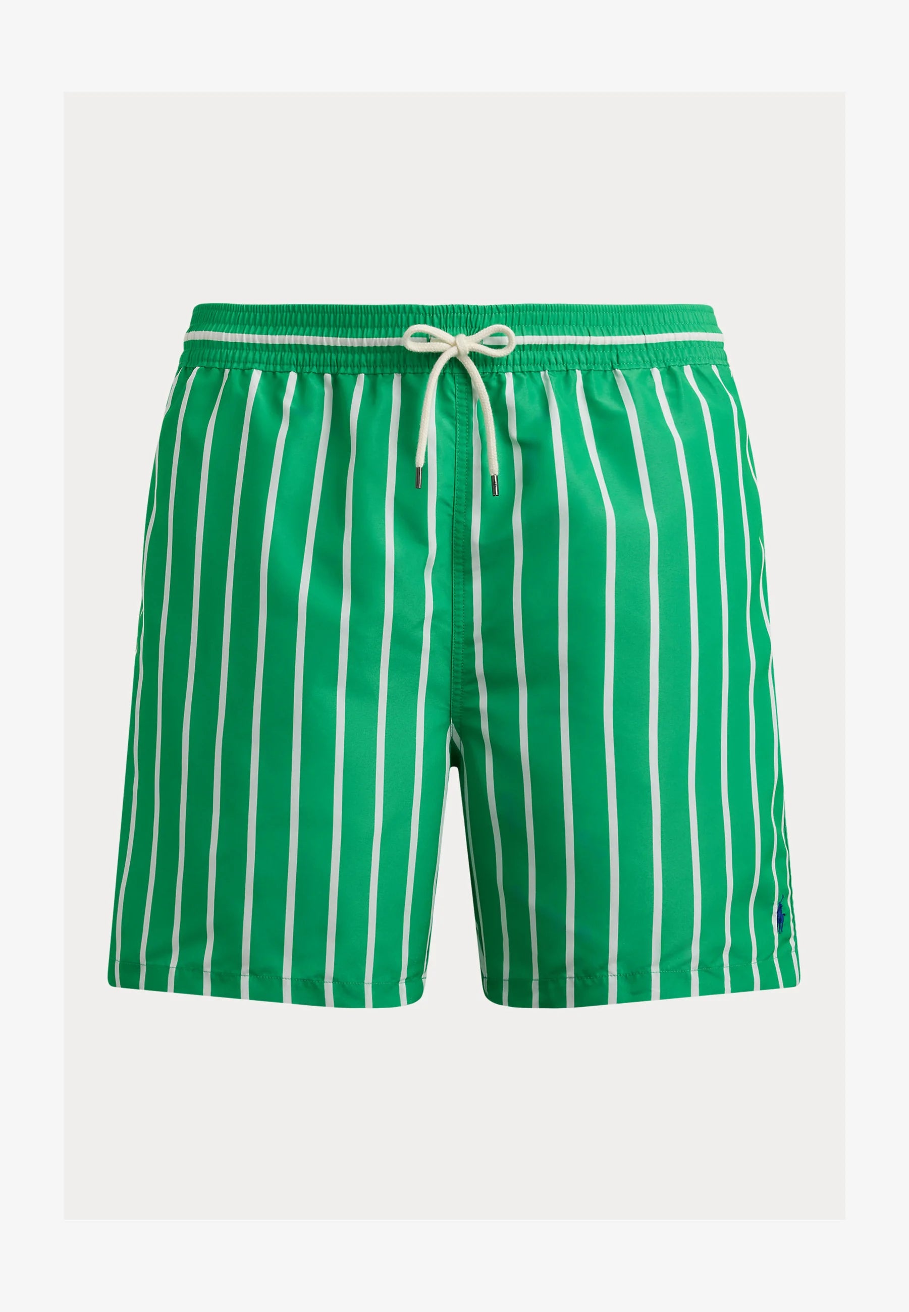Polo Ralph Lauren Big & Tall Short de bain Traveller à rayures vertes – Vert, Blanc
