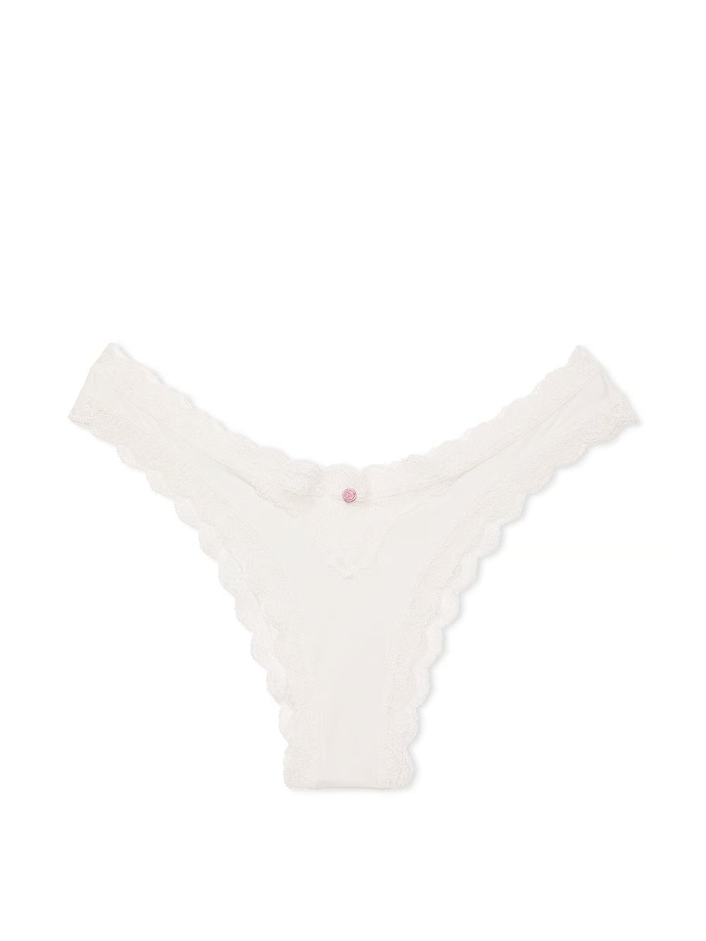 Mutandine brasiliane con bordi in pizzo Dream Angels di Victoria's Secret - Bianco cocco
