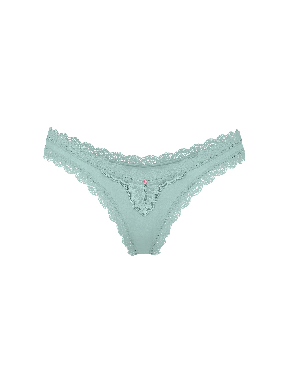 Mutandine brasiliane con bordi in pizzo Dream Angels di Victoria's Secret - Blu canale