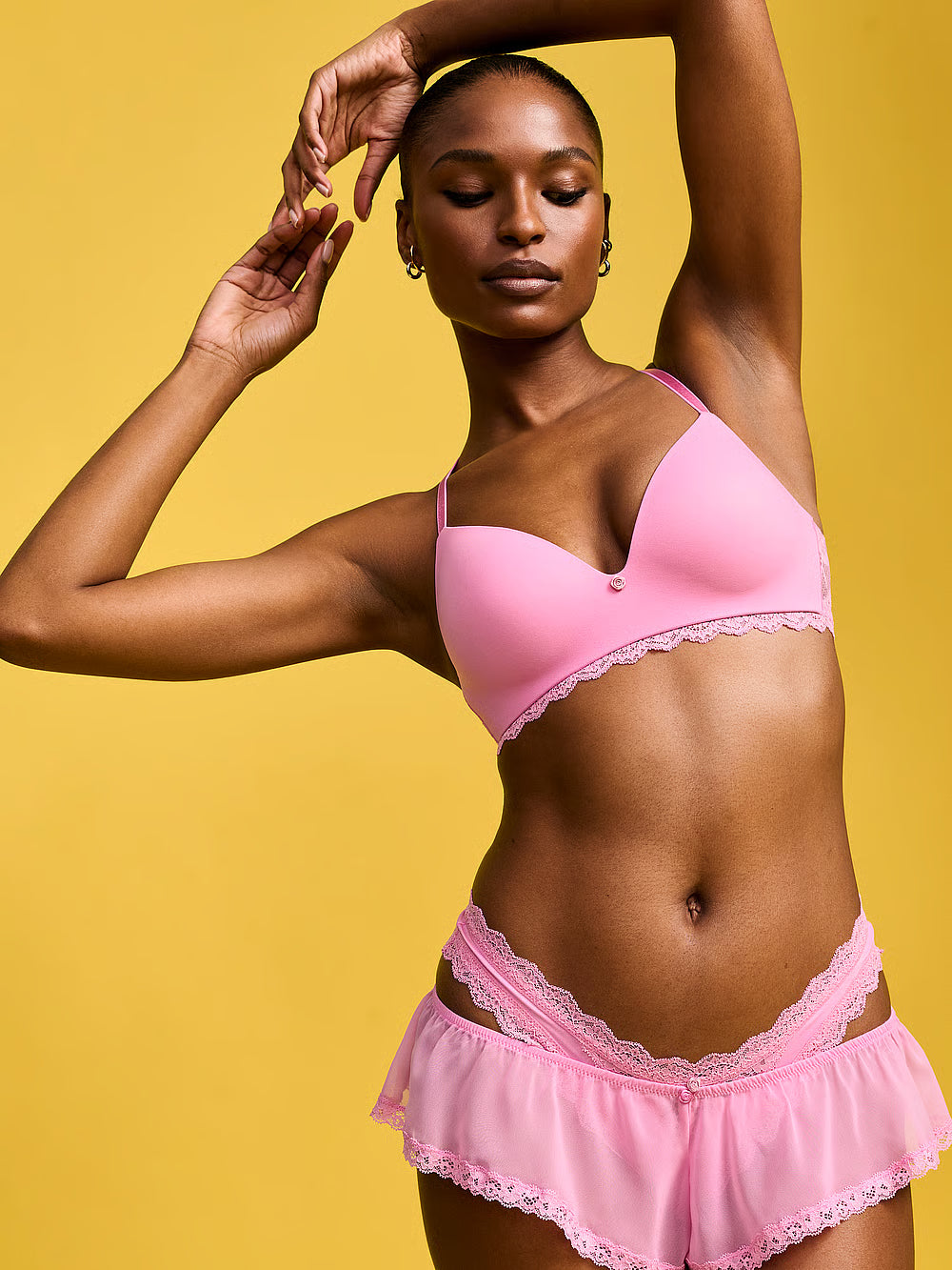 Mutandine brasiliane con bordi in pizzo Dream Angels di Victoria's Secret - Pink Sugar