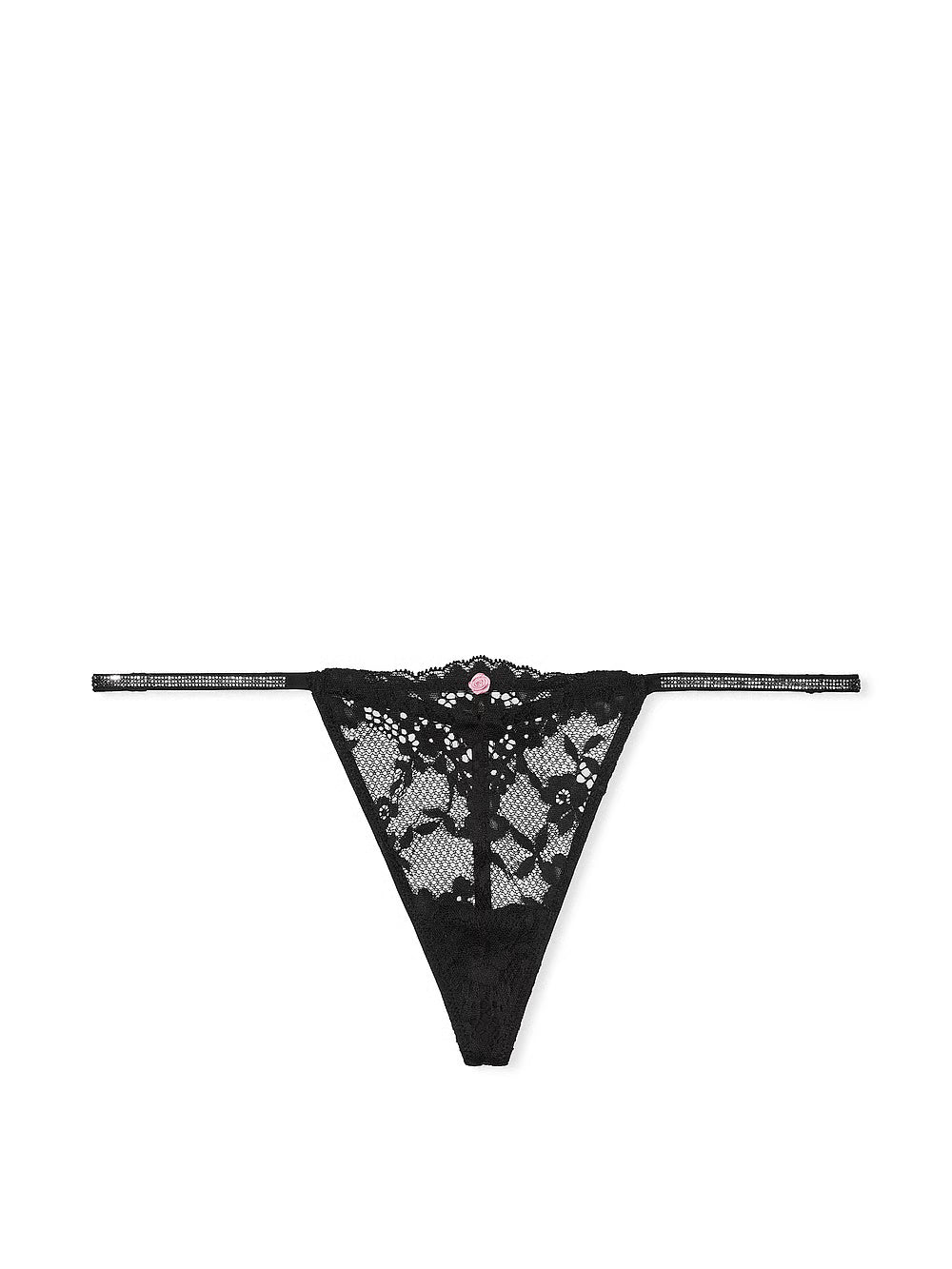 Victoria’s Secret Twinkle Strap V-String Panty – Black