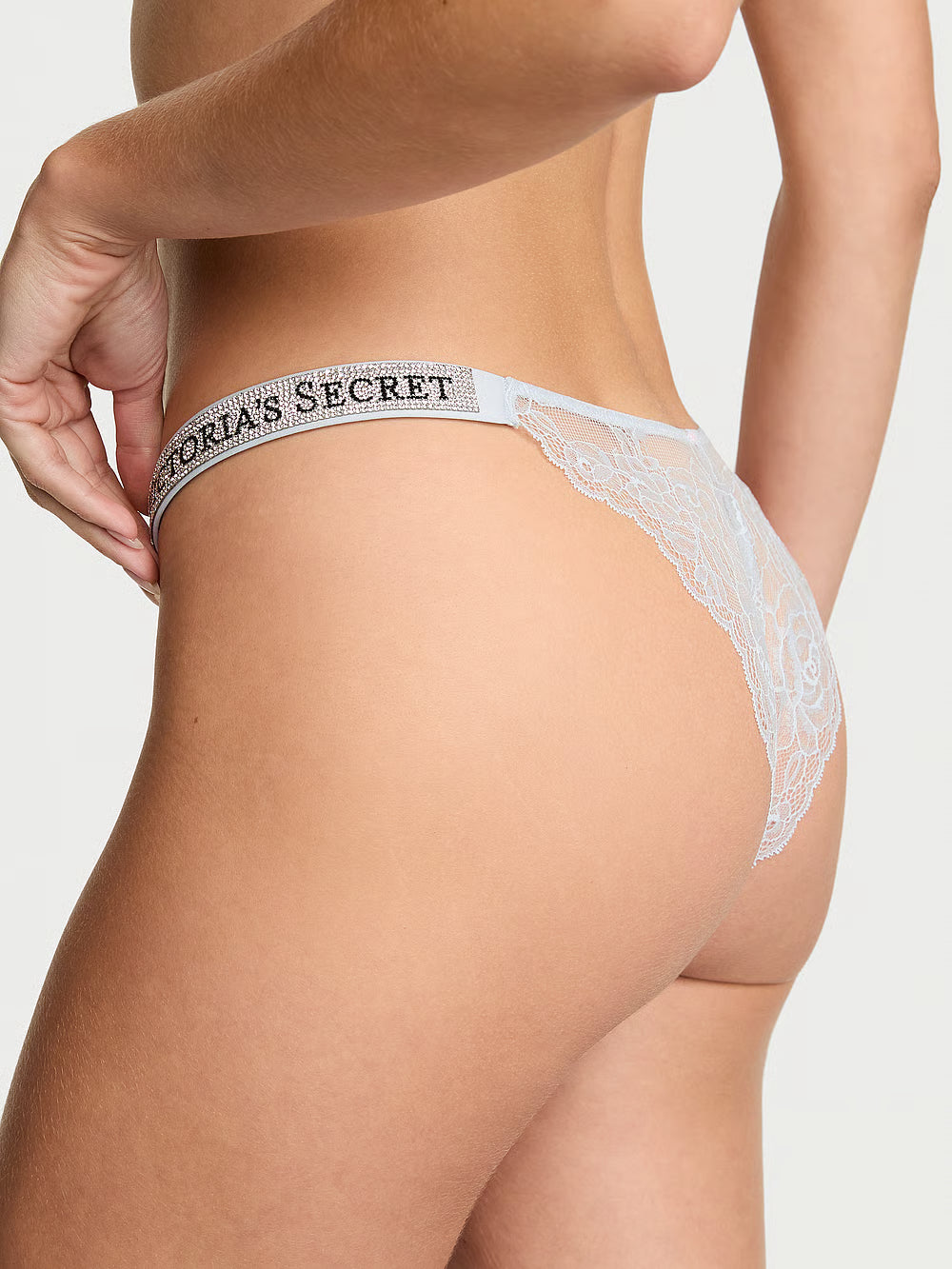 Slip brasiliano Shine Strap di Victoria's Secret - Lino Blu