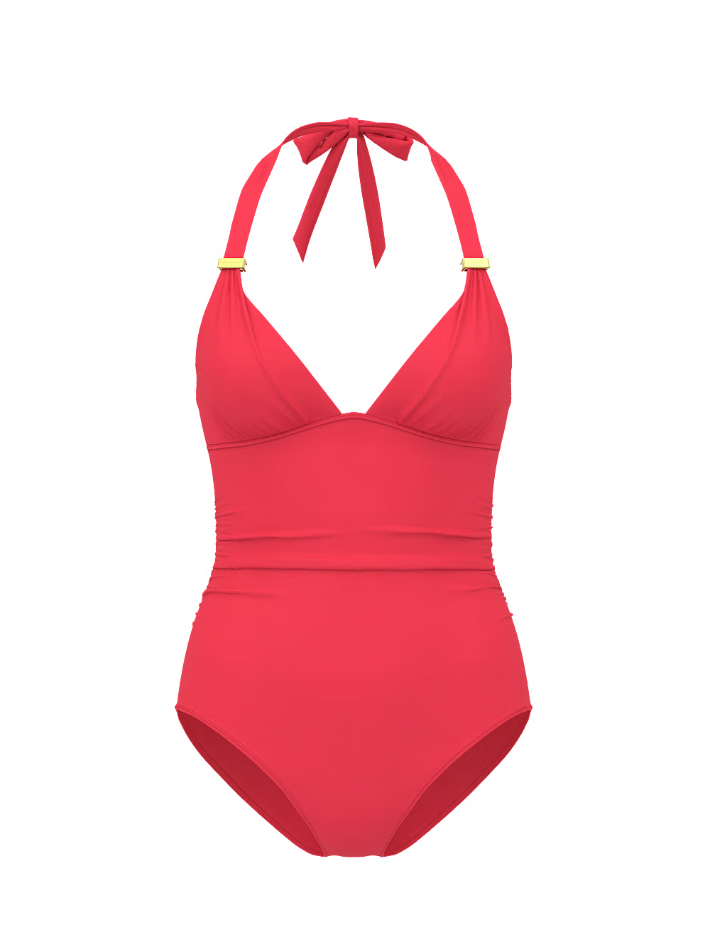 Einteiliger Badeanzug mit tiefem Ausschnitt und Logo von Victoria’s Secret – reines Schwarz