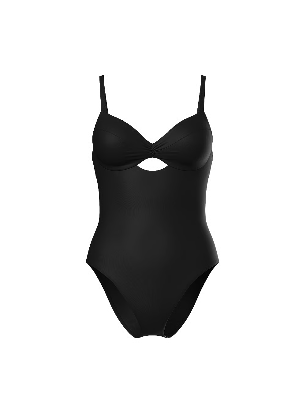 Victoria's Secret Twist Push-Up-Einteiler-Badeanzug – Reines Schwarz