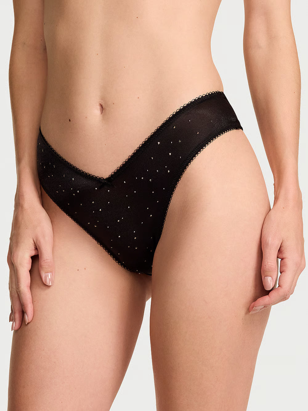 Victoria’s Secret Dream Angels Crystal Shimmer Brasilianisches Höschen – Schwarz