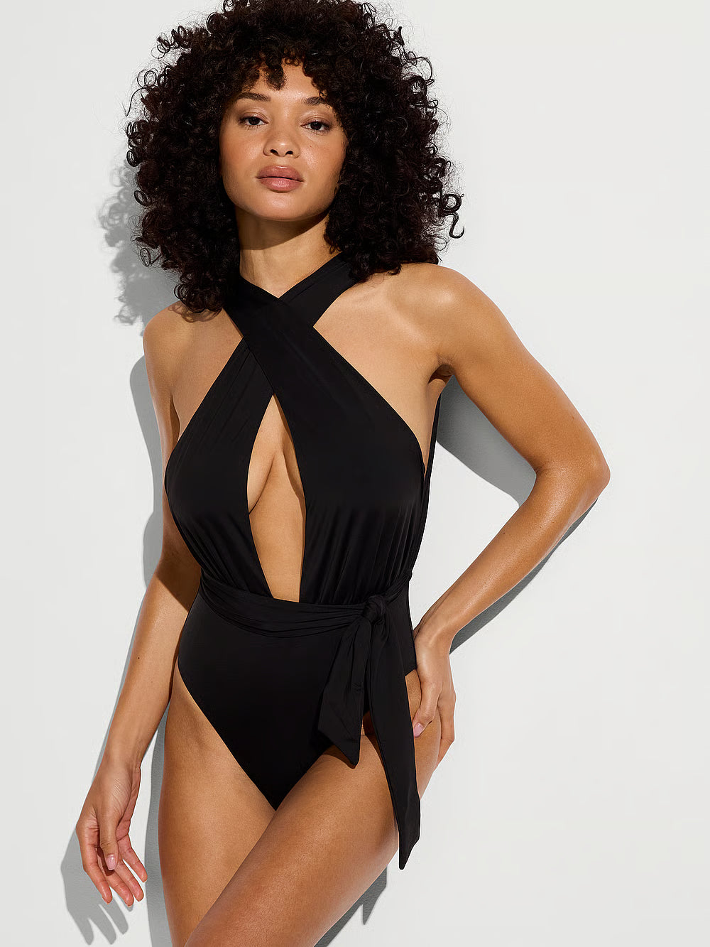 Einteiliger Multiway-Badeanzug von Victoria’s Secret – Reines Schwarz