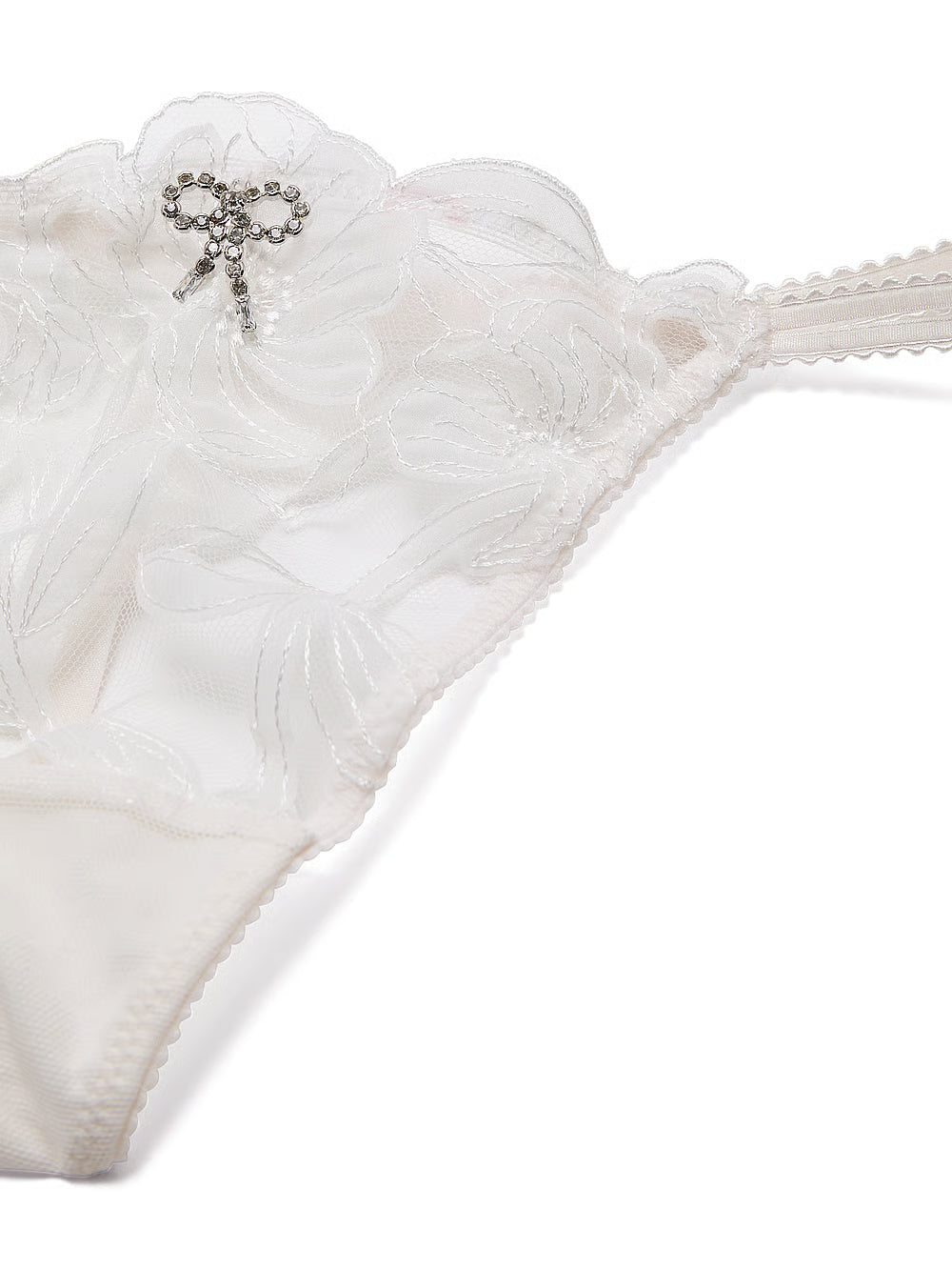 Slip con perizoma a V Frou Frou degli angeli dei sogni di Victoria's Secret – Ricamo Froufrou
