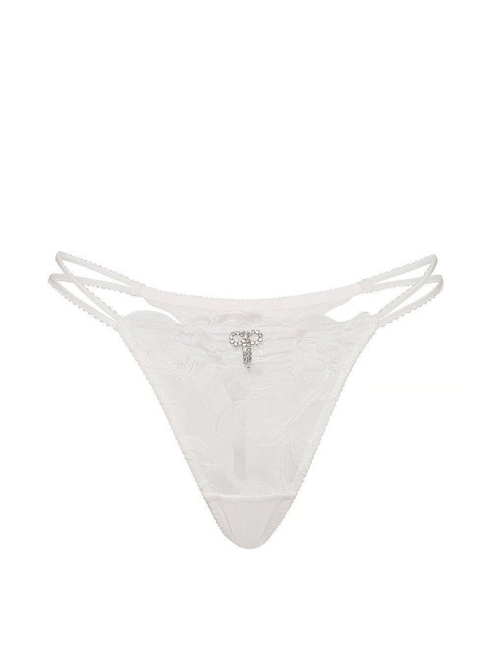 Slip con perizoma a V Frou Frou degli angeli dei sogni di Victoria's Secret – Ricamo Froufrou