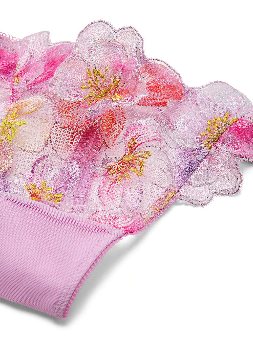 Majtki stringi z haftem akwarelowym Victoria’s Secret Dream Angels – haft akwarelowy