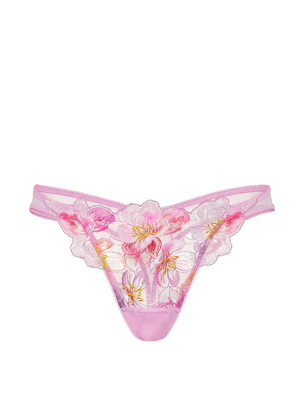 Majtki stringi z haftem akwarelowym Victoria’s Secret Dream Angels – haft akwarelowy