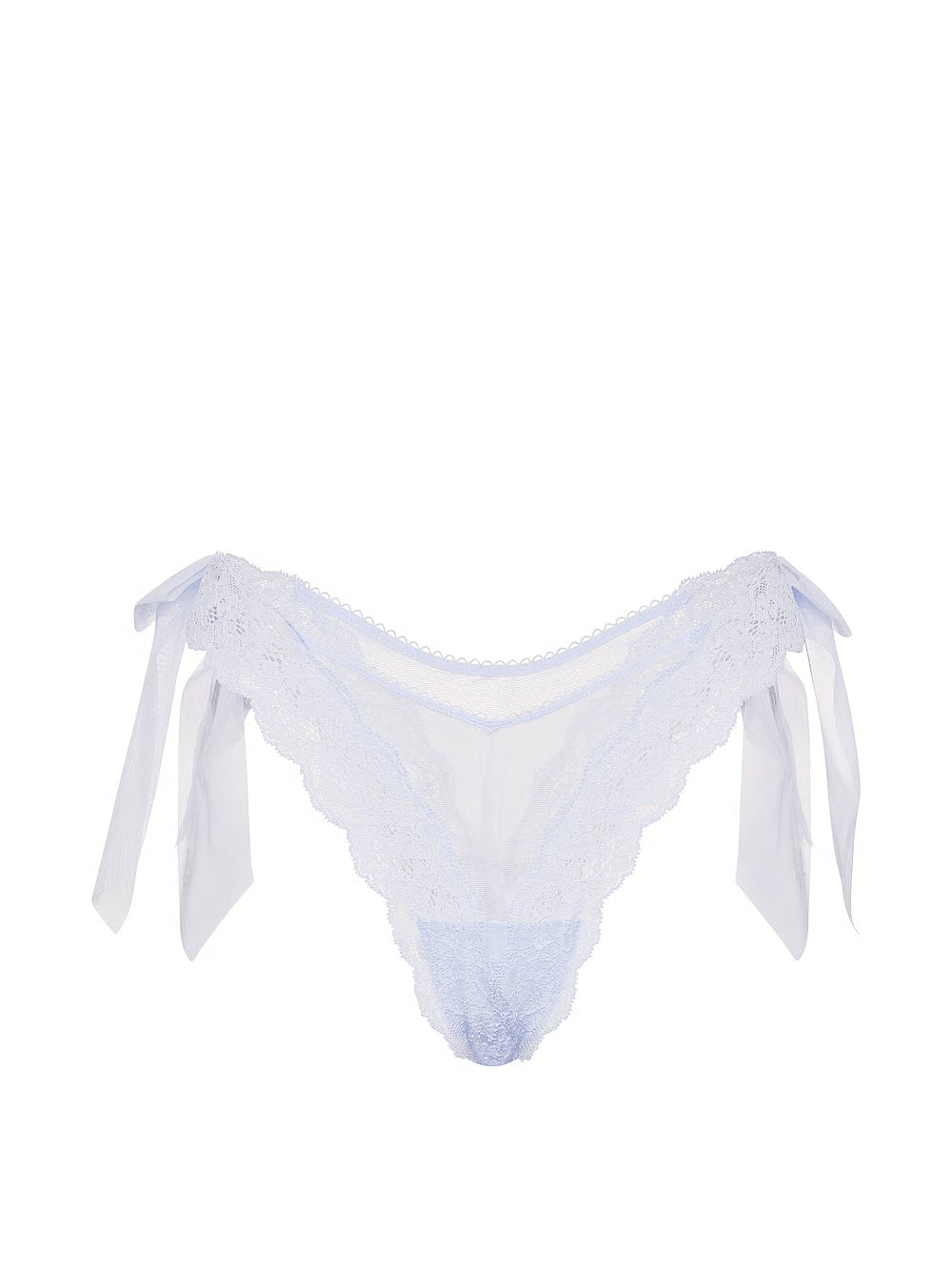 Victoria’s Secret Lace & Mesh Side-Bow Brazilian Panty – Belle Blue