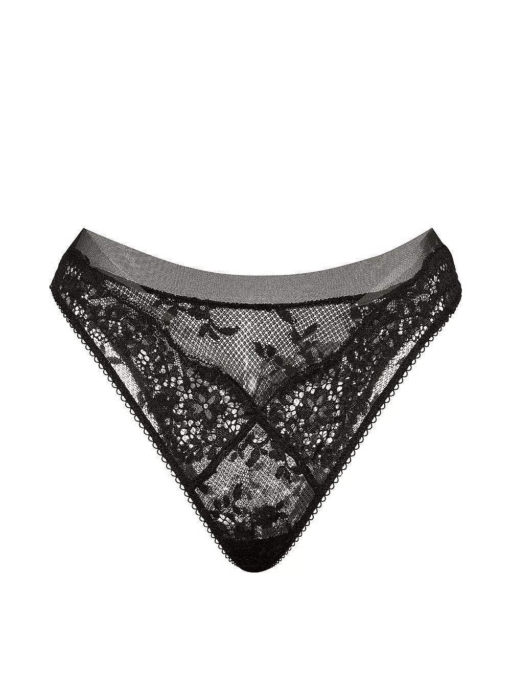 Victoria's Secret Dream Angels Culotte brésilienne en dentelle et maille – Noir