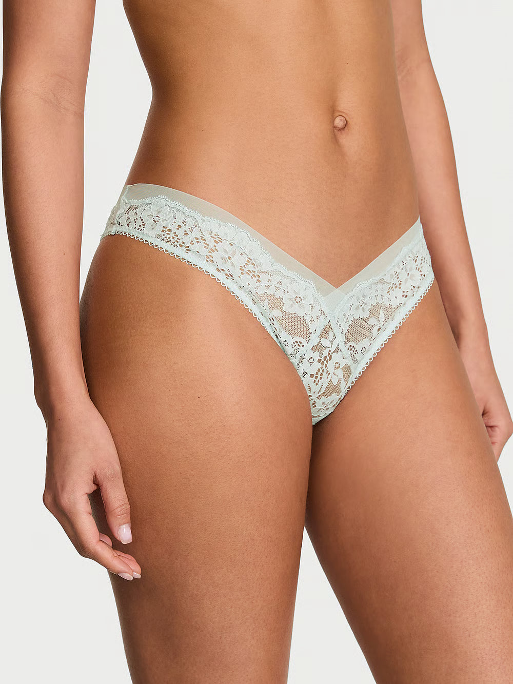 Culotte brésilienne en dentelle et maille Victoria's Secret – Blue Bliss