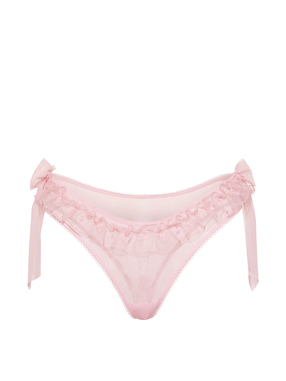 Mutandine brasiliane con lacci laterali ricamati Dream Angels Blossom di Victoria's Secret - Angel Pink