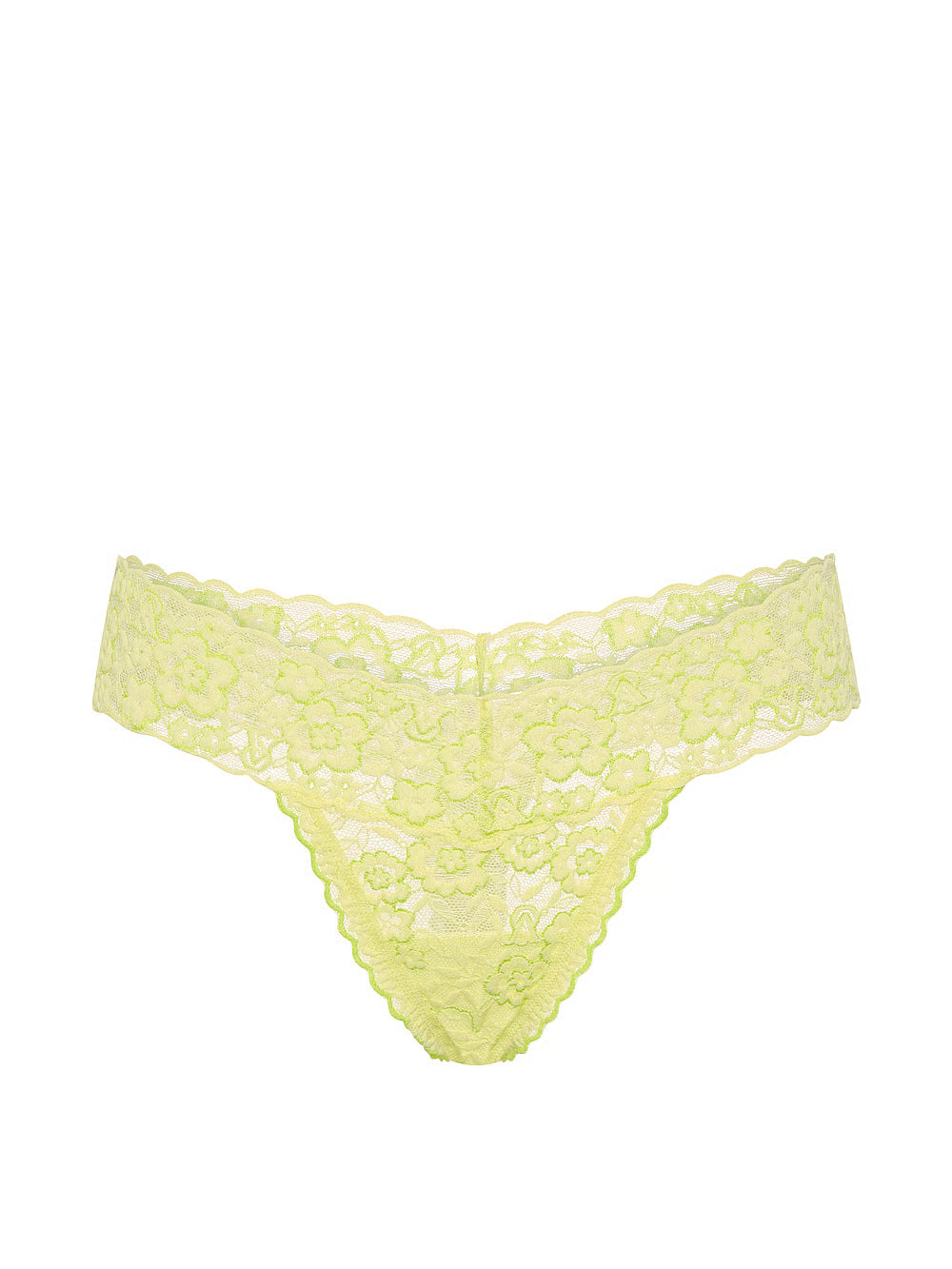 Victoria's Secret String en dentelle Lacie - Jaune citron