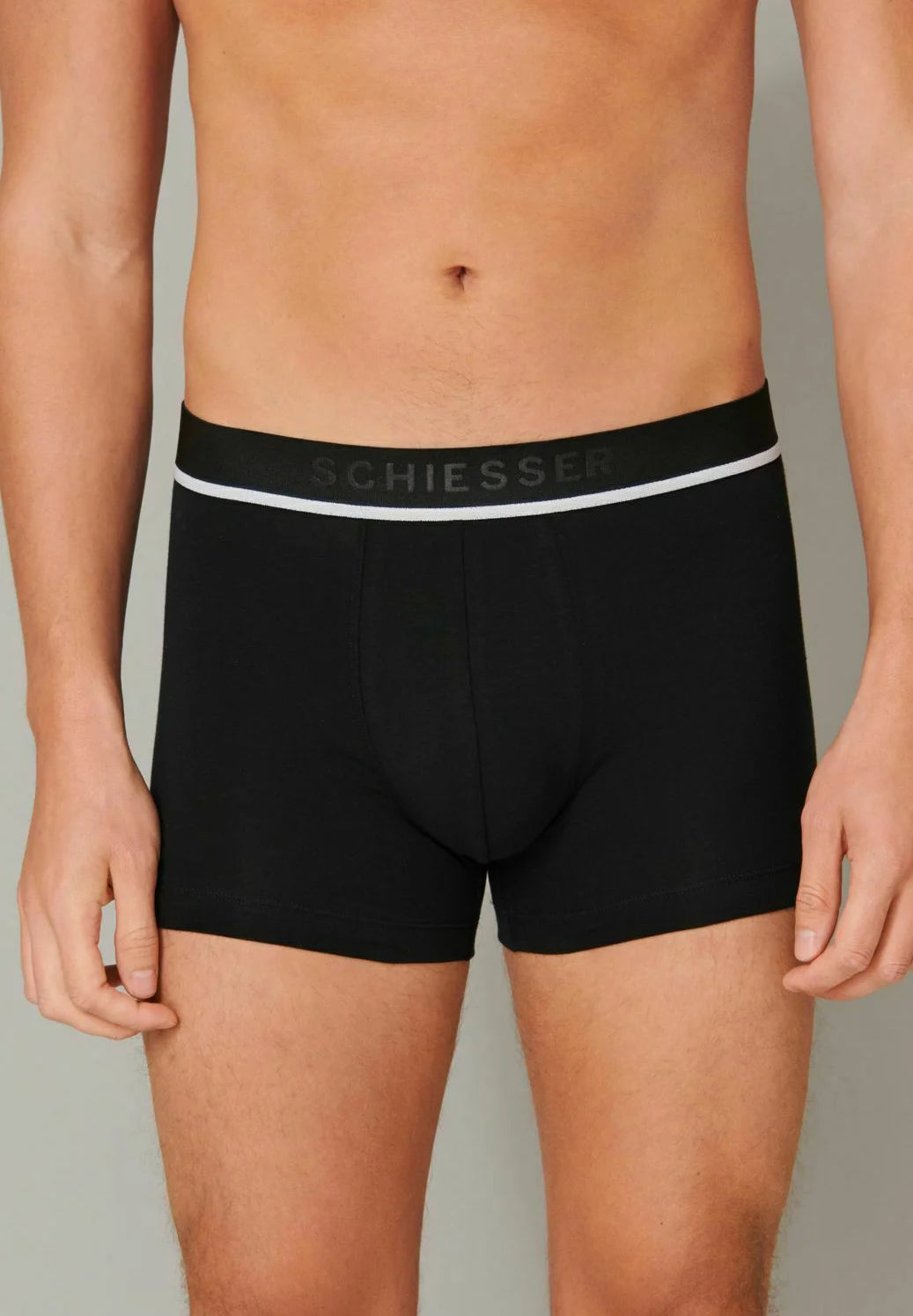 Schiesser 95 5 Cotton Trunks 3 Pack – černá, námořnická, modrá