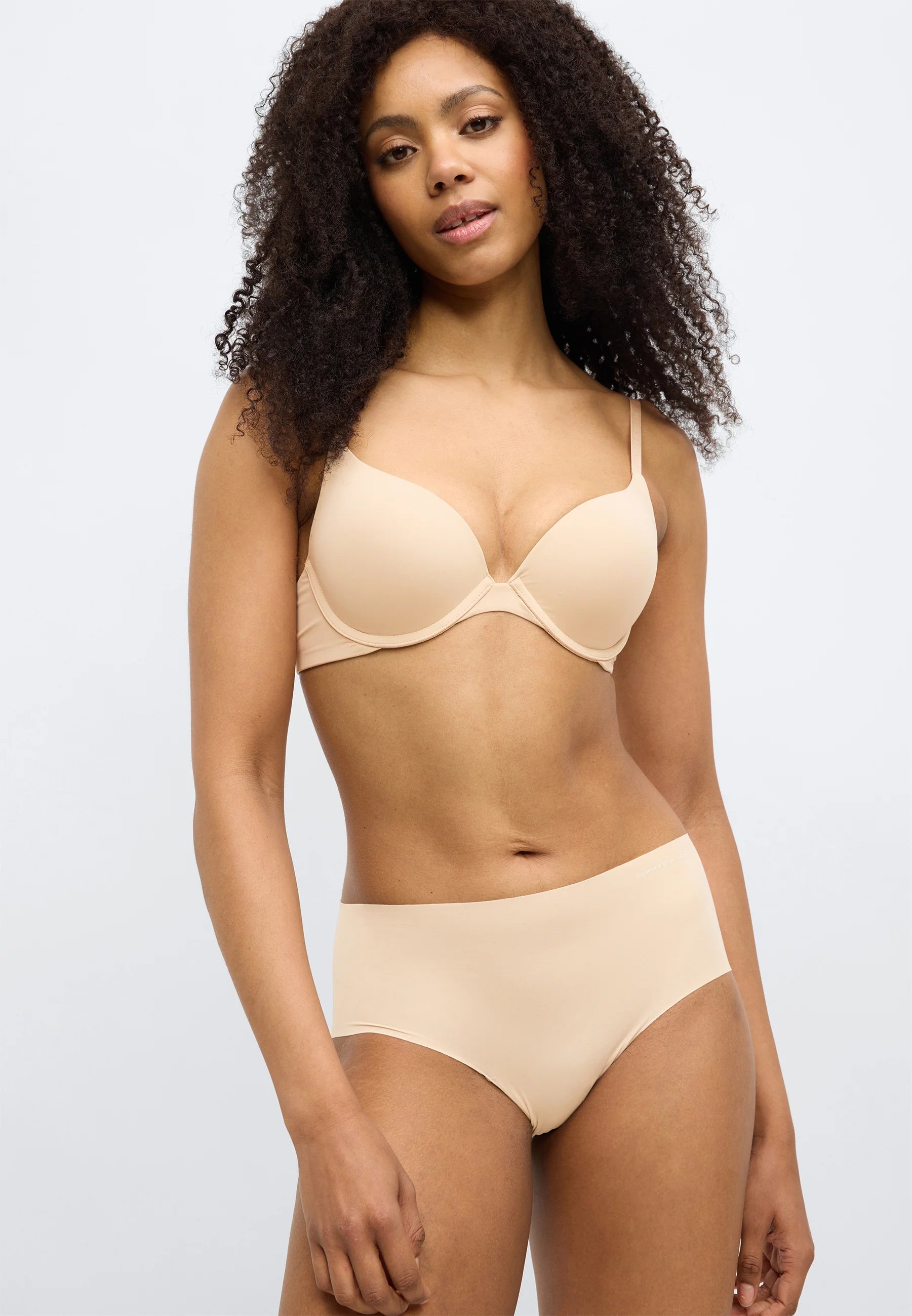 Spodenki Tommy Hilfiger z mikrofibry – 3 szt., kość słoniowa, Misty Blush, czarny