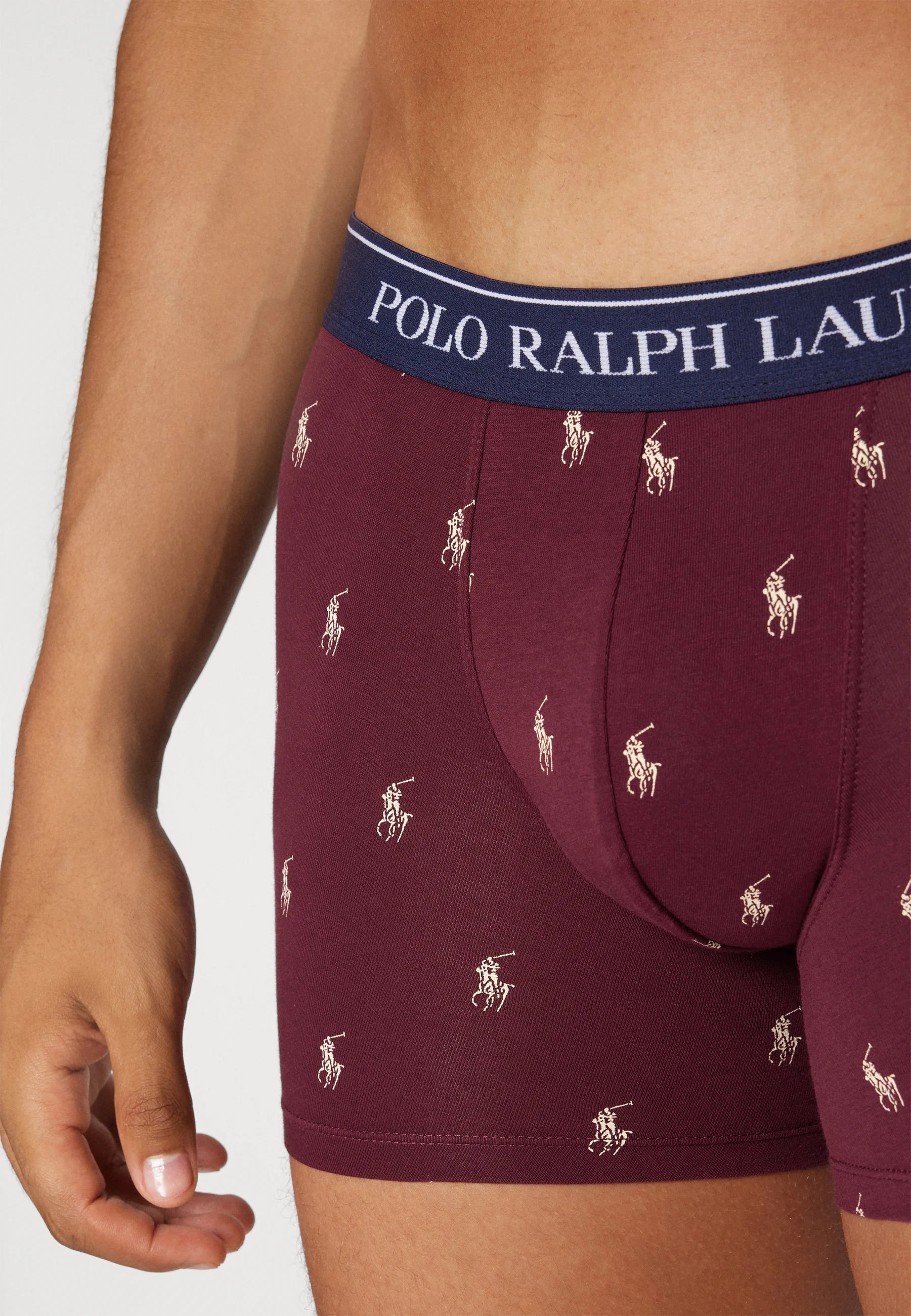Polo Ralph Lauren Cotton Stretch Boxer Briefs – 3 Pack – Bordeaux, Grey, Dark Blue