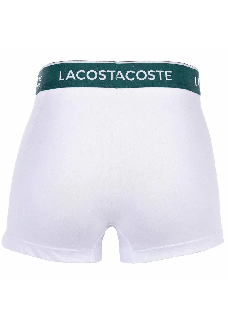 Lacoste 6er-Pack lässige Stretch-Unterhosen mit Logobund – Schwarz, Grau, Weiß
