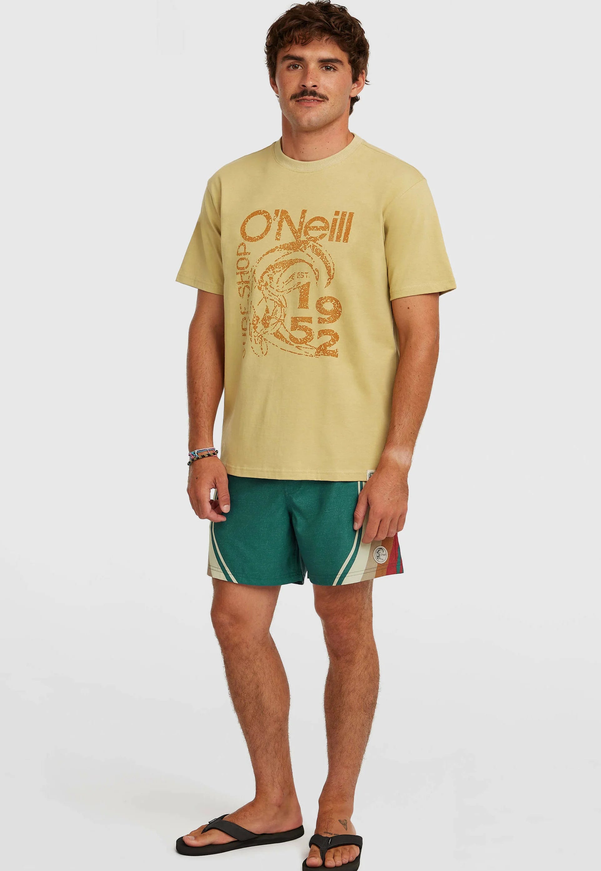 O’Neill Originals Longboard 15 Swim Trunks – Green Originals Sideburns
