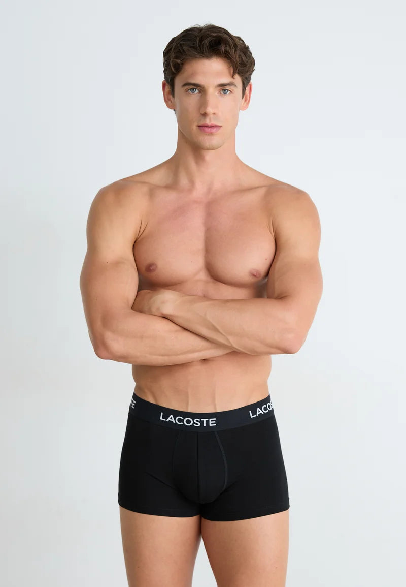 Boxer elasticizzati Lacoste da 7 pezzi: nero, bianco