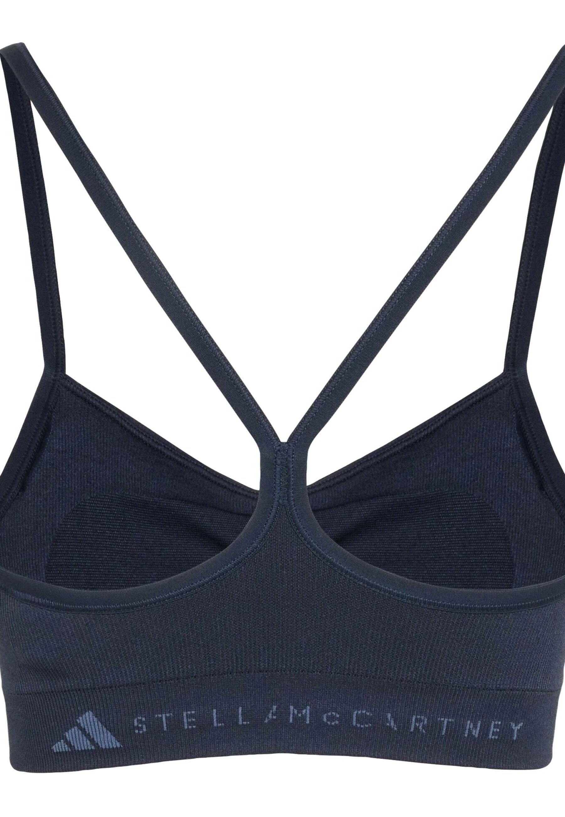 Adidas by Stella McCartney Seamless Yoga Light Support Sports Bra – Legend Ink