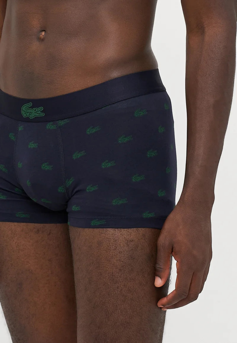 Lot de 3 boxers stretch Lacoste Court Classic – Abysm, vert, argent Chine