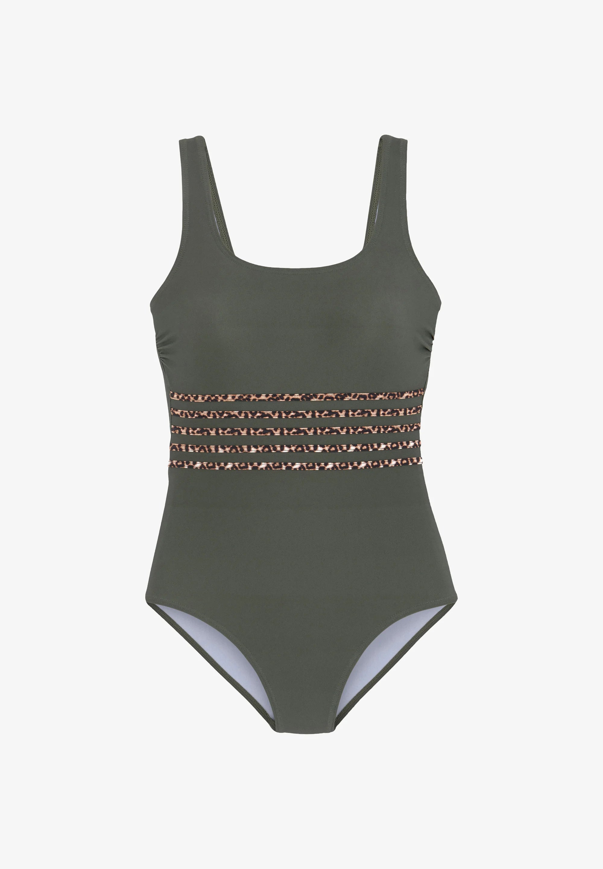 LASCANA Leo Swimsuit – Olive Leopard