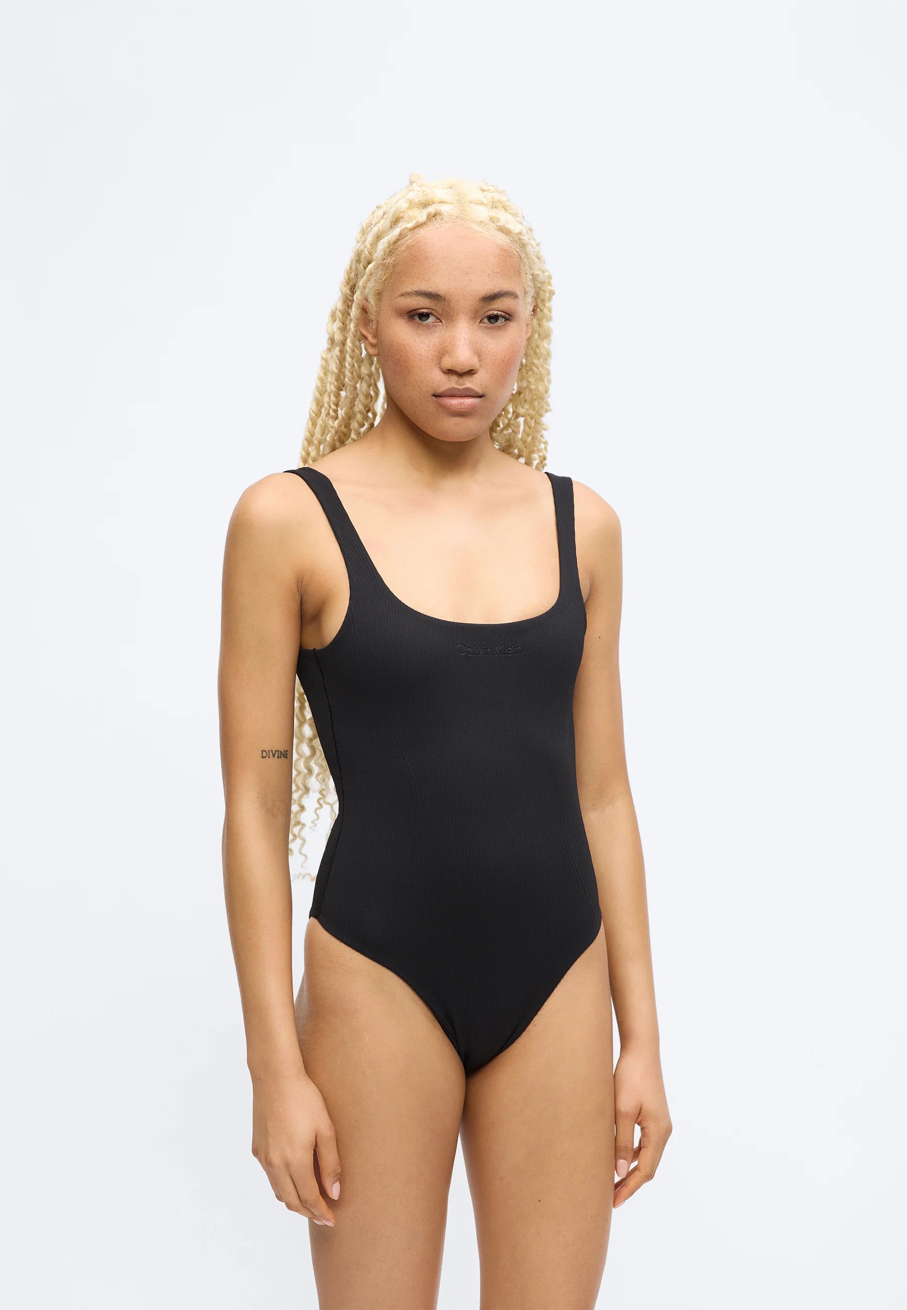 Calvin Klein Icon Einteiliger Badeanzug – Schwarz
