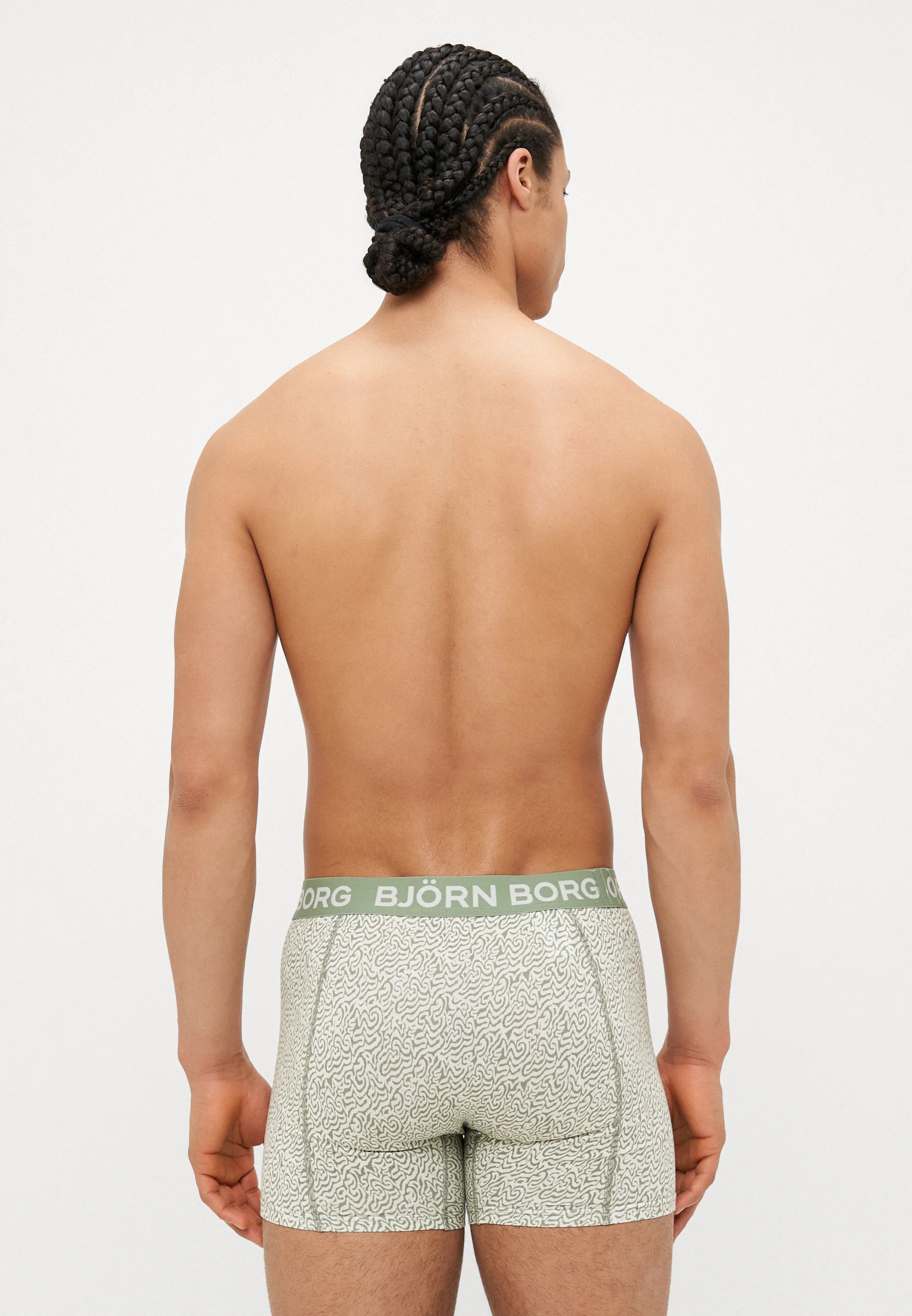 Björn Borg 3er-Pack Boxershorts – Grün, Weiß, Oliv
