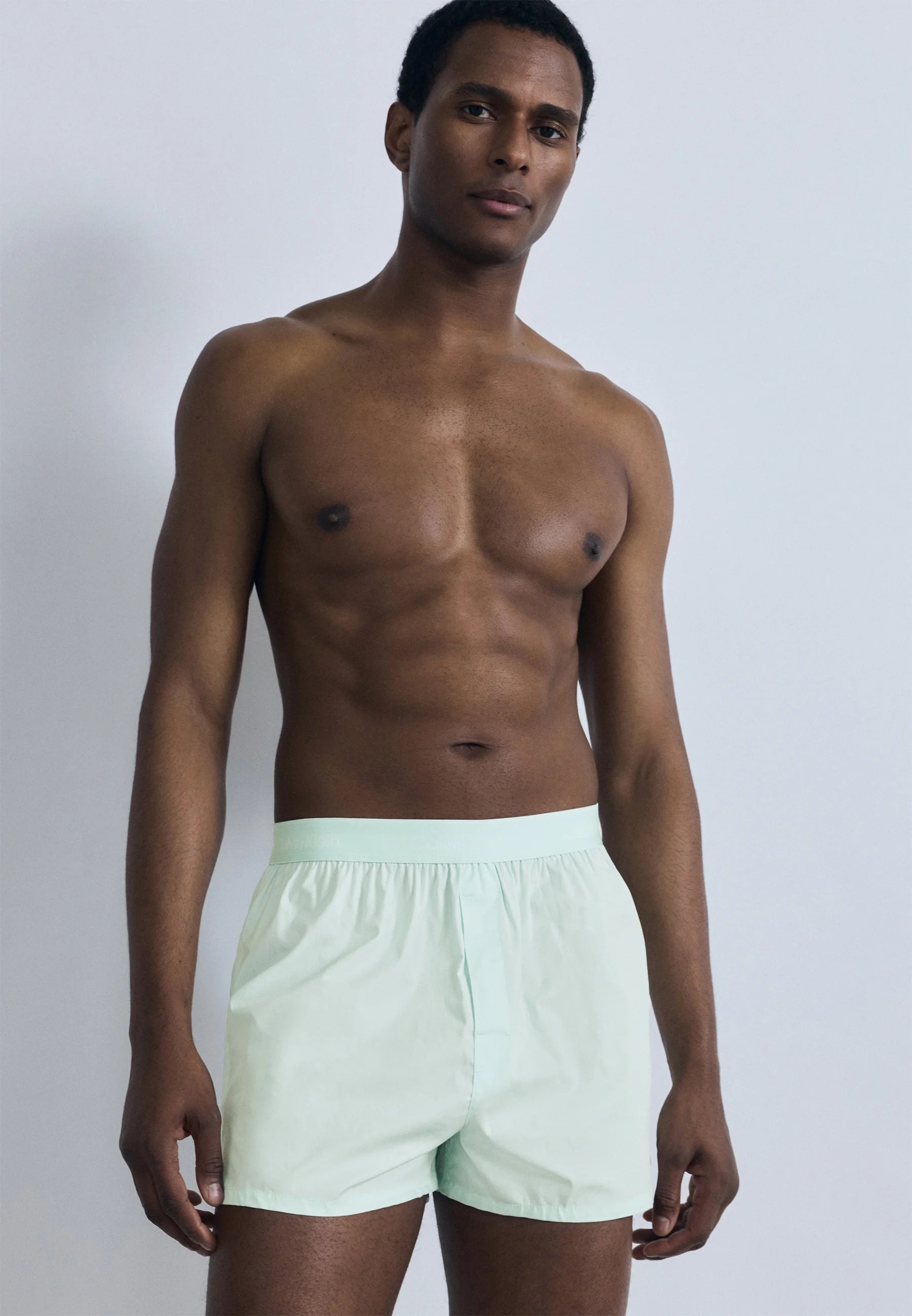 Boxer slim Calvin Klein Icon in cotone elasticizzato - Confezione da 3 - Shoreline, Blu scuro, Grigio nebbia
