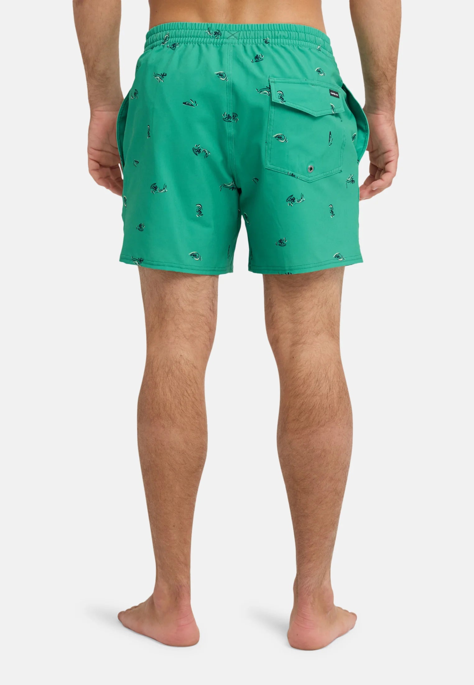 Short de bain imprimé Volley 16 Quiksilver – Verts