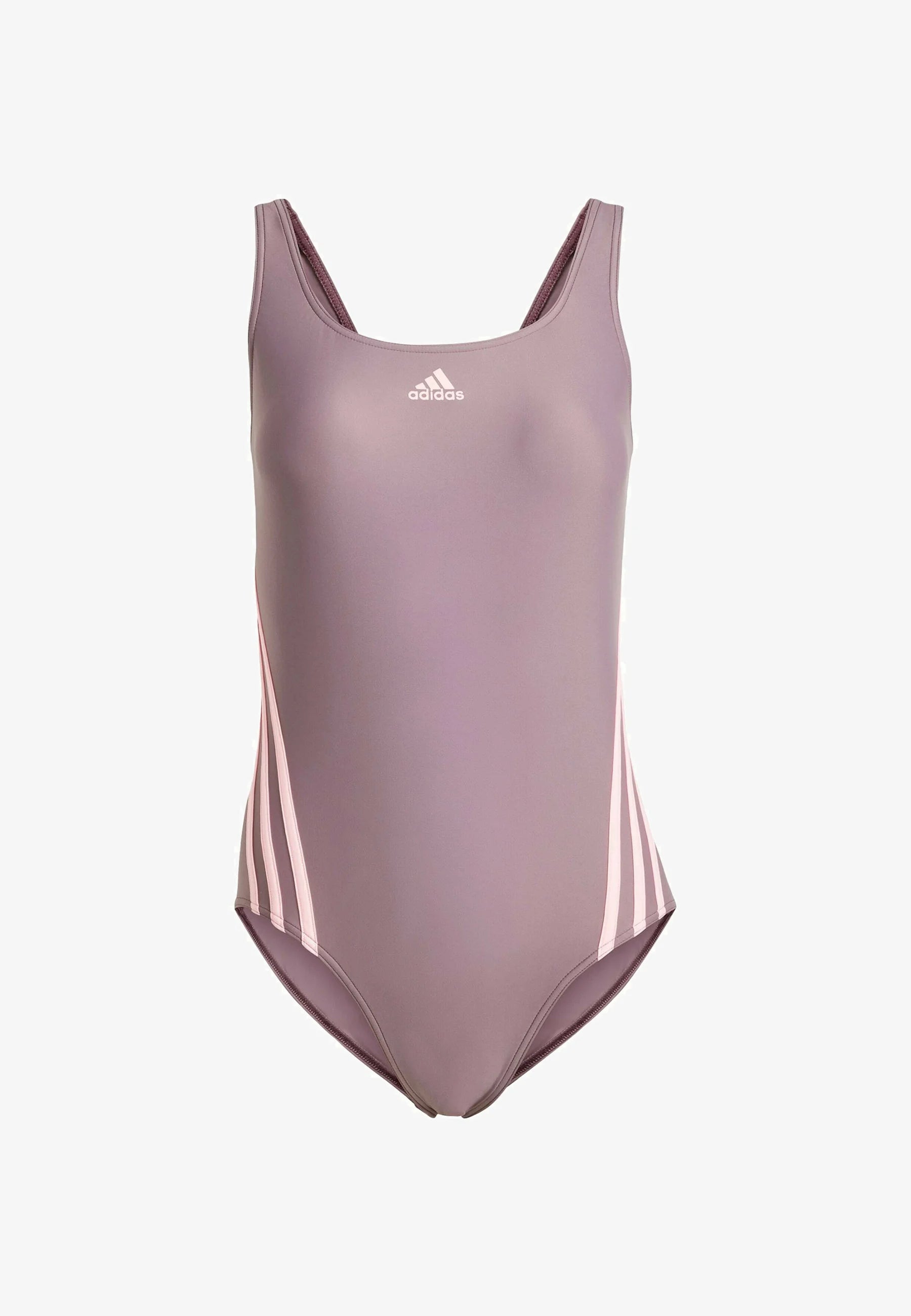 Adidas 3-Stripes Sportswear Einteiler-Badeanzug – Shadow Fig, Pink Spark