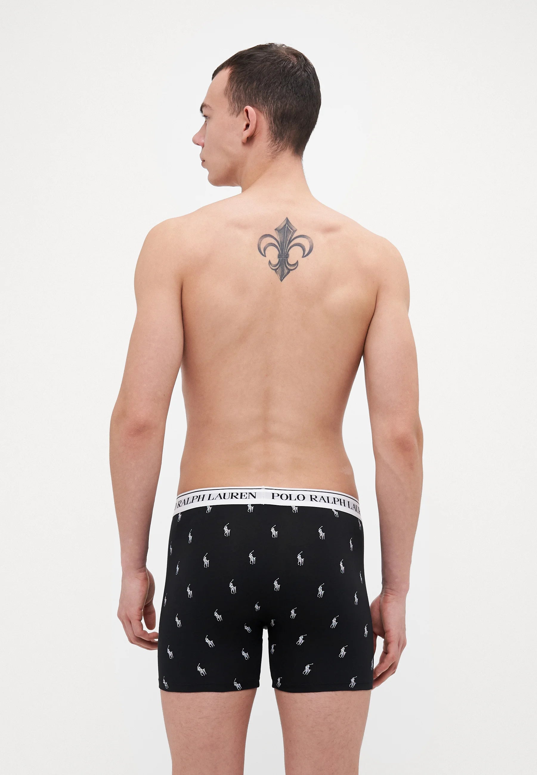 Polo Ralph Lauren Cotton Stretch Boxer Briefs – 3 Pack – Black, Barclay Heather, White
