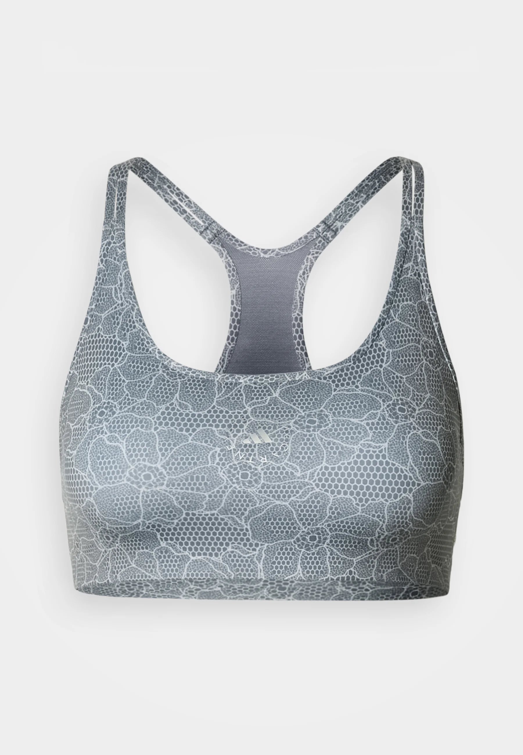 Adidas by Stella McCartney ASMC TPA M CR P Medium Support Sports Bra – Light Grey, Onix