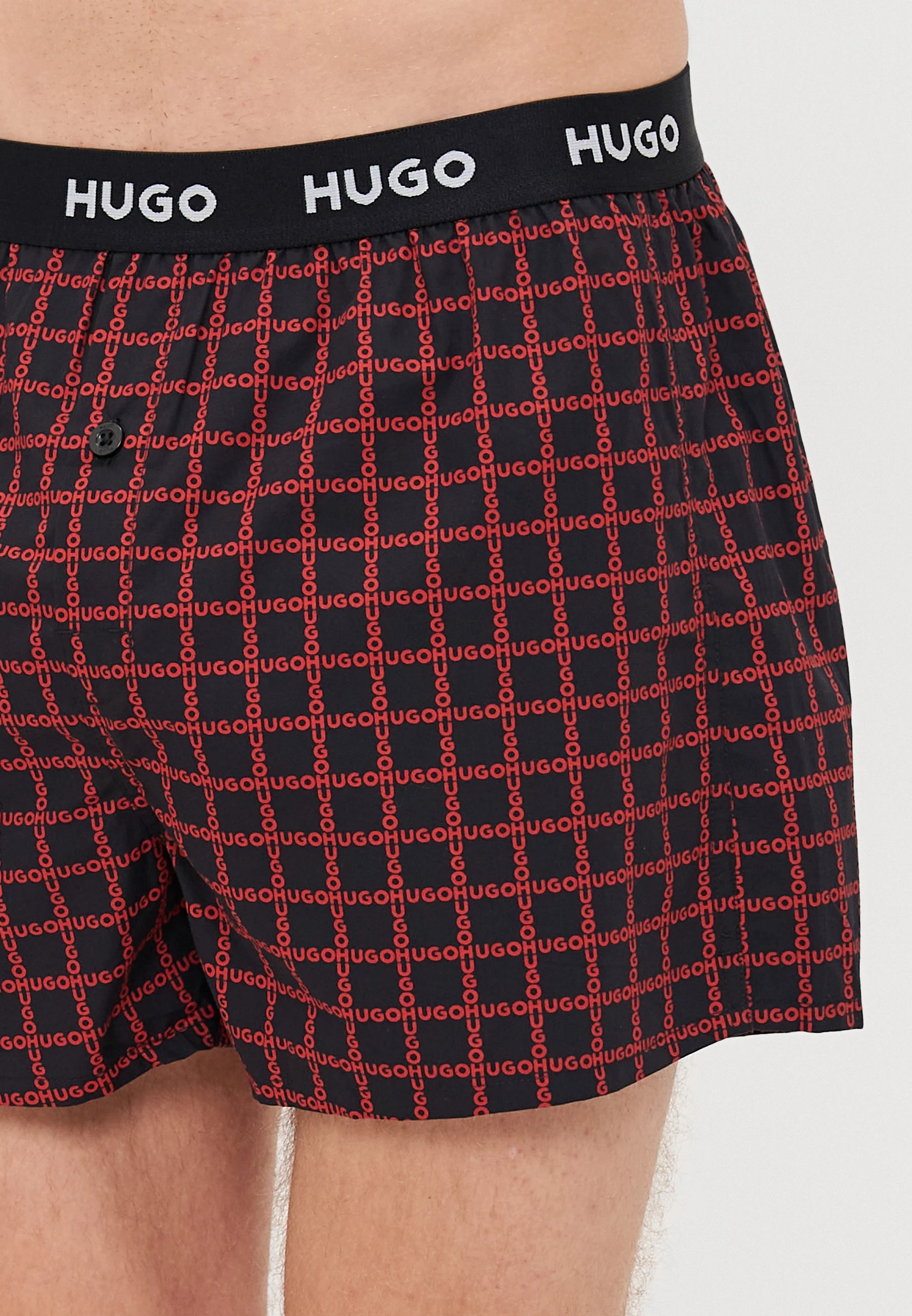 HUGO Triplet 3 Pack Boxer Shorts – Black, Red