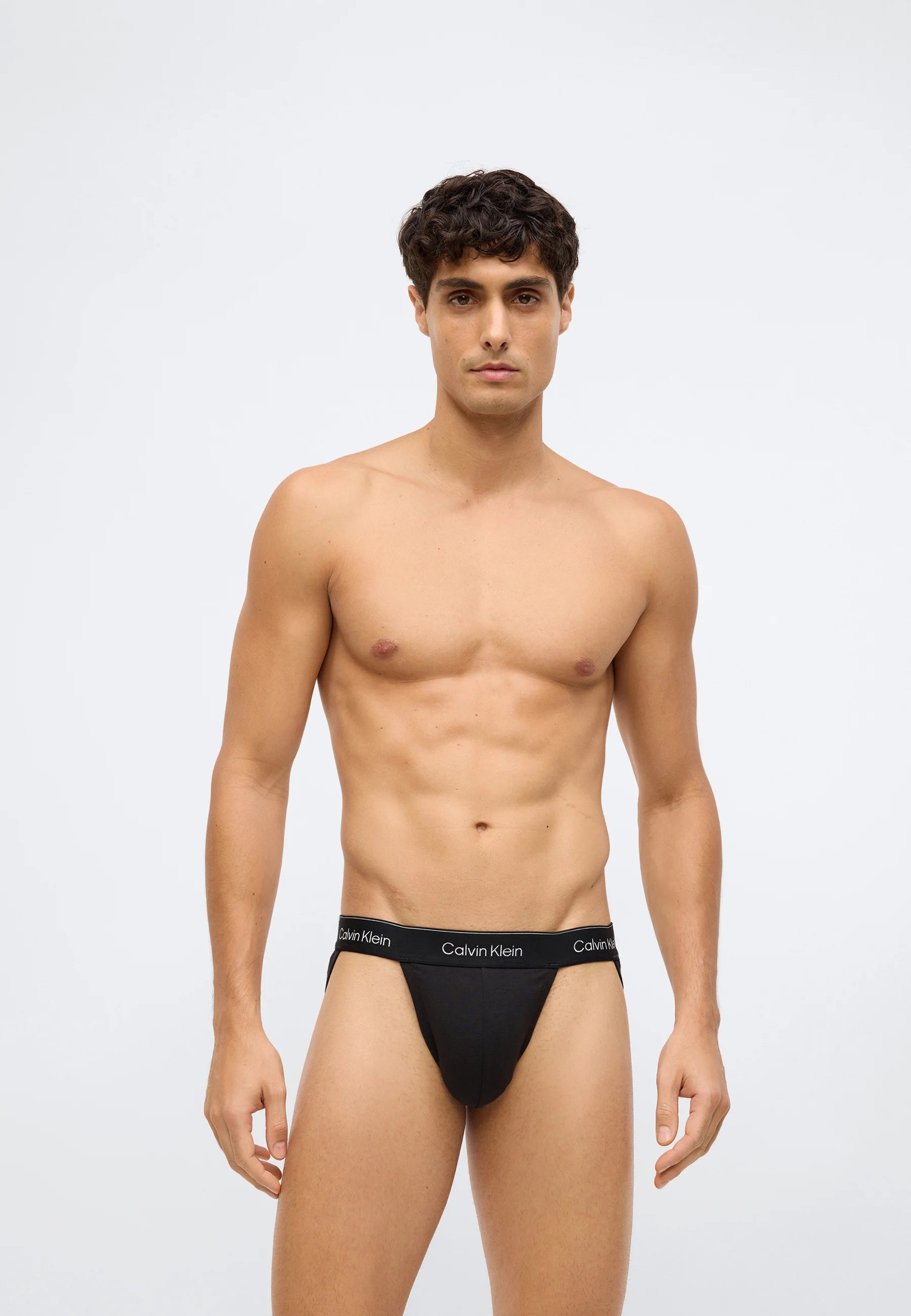 Sospensori elasticizzati in cotone Calvin Klein – Confezione da 3 – Nero, Gesso, Currie