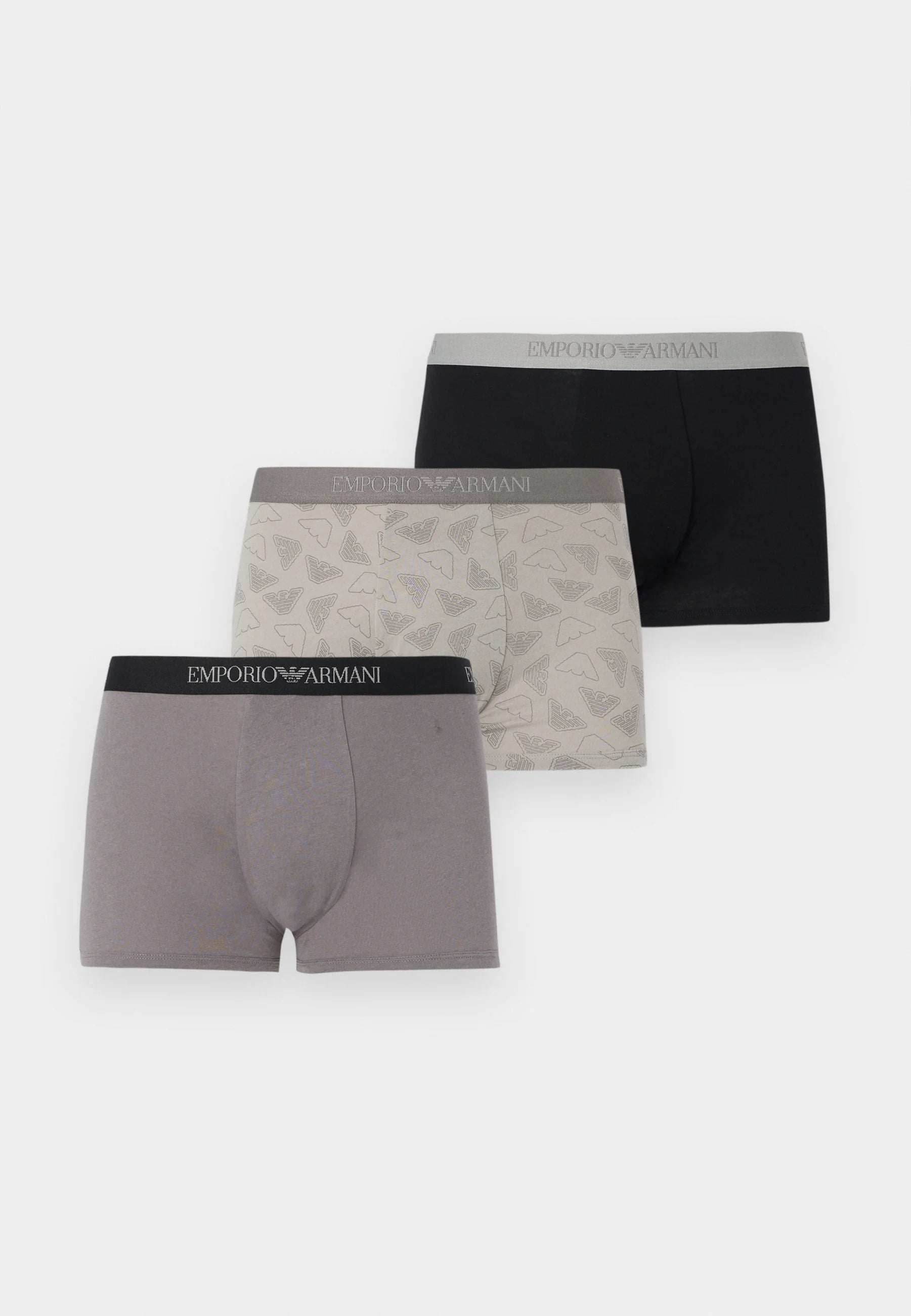Lot de 3 boxers Emporio Armani PURE – Noir, Gris
