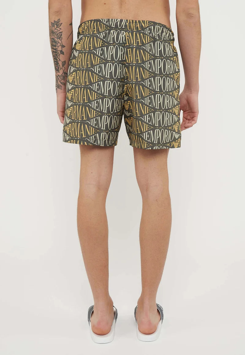 Plavecké šortky Emporio Armani EA7 Logo – EA Logo Olive