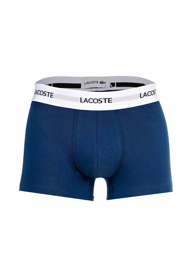 Lacoste 6 Pack Stretch Logobund Trunks – Red, Blue, Black
