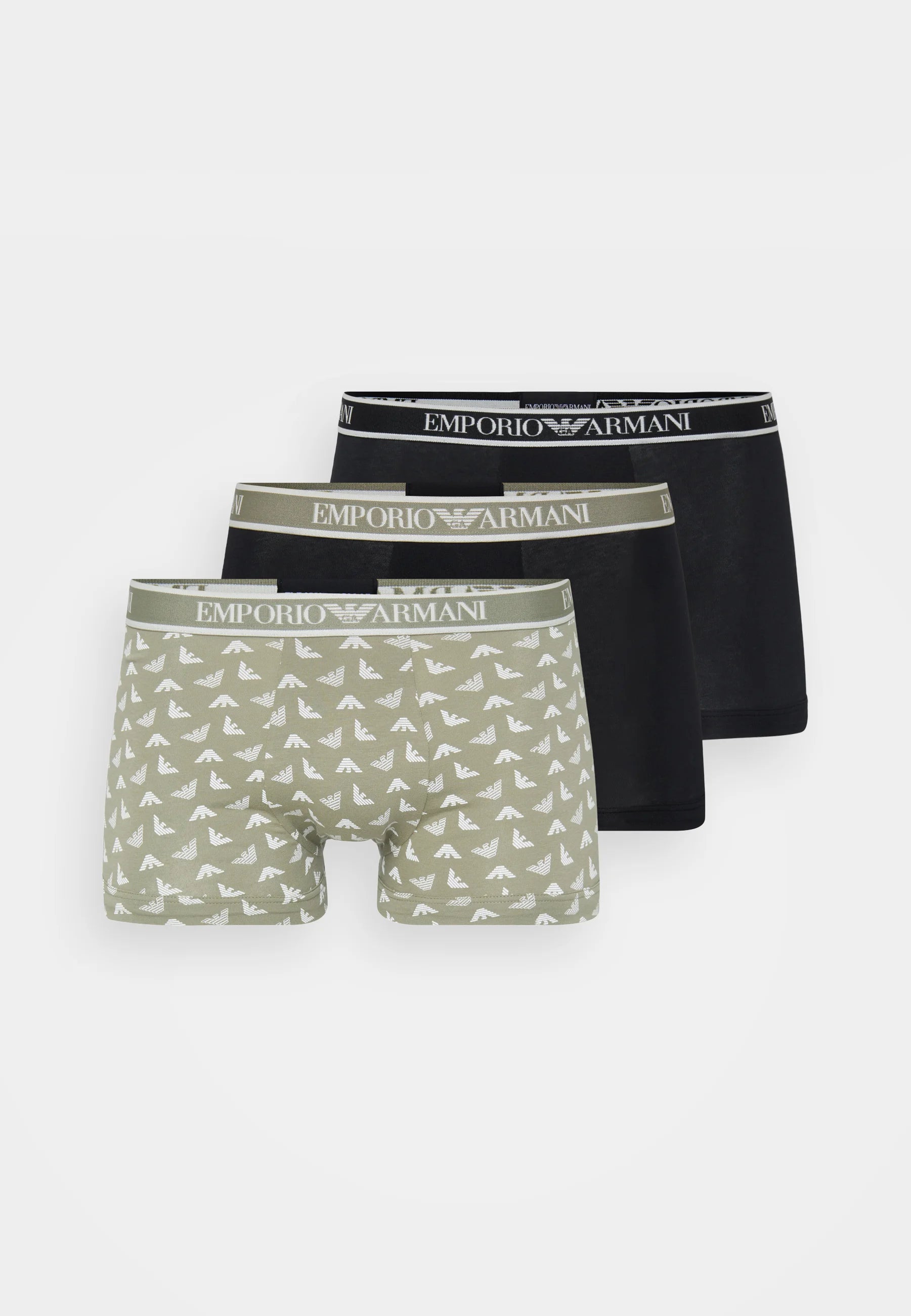Emporio Armani Trunks 3 Pack – černá, zelená