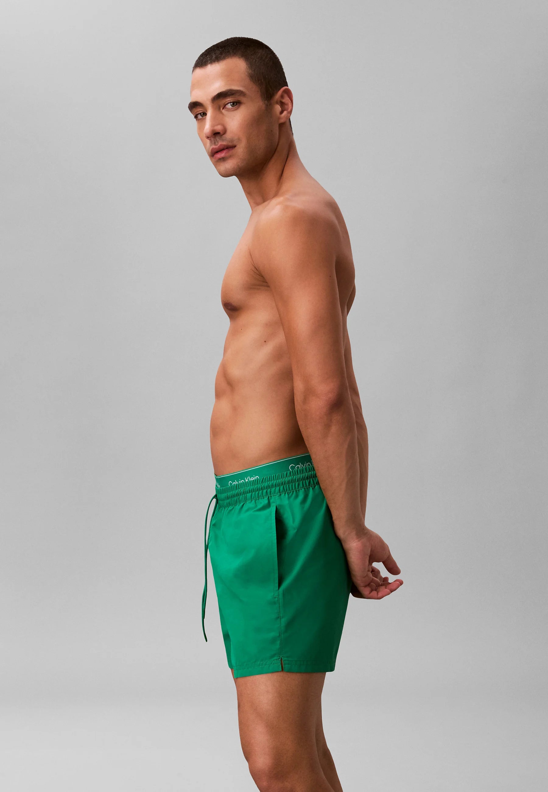 Spodenki kąpielowe Calvin Klein – zieleń Mardi Gras