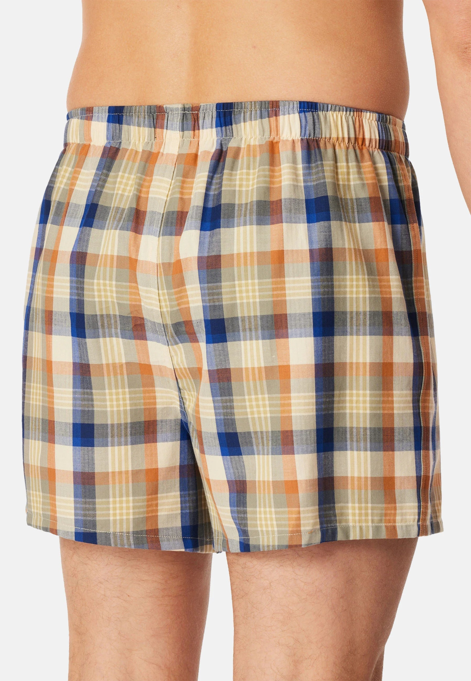 Schiesser Lot de 2 boxers classiques en coton – Bleu foncé, assortis