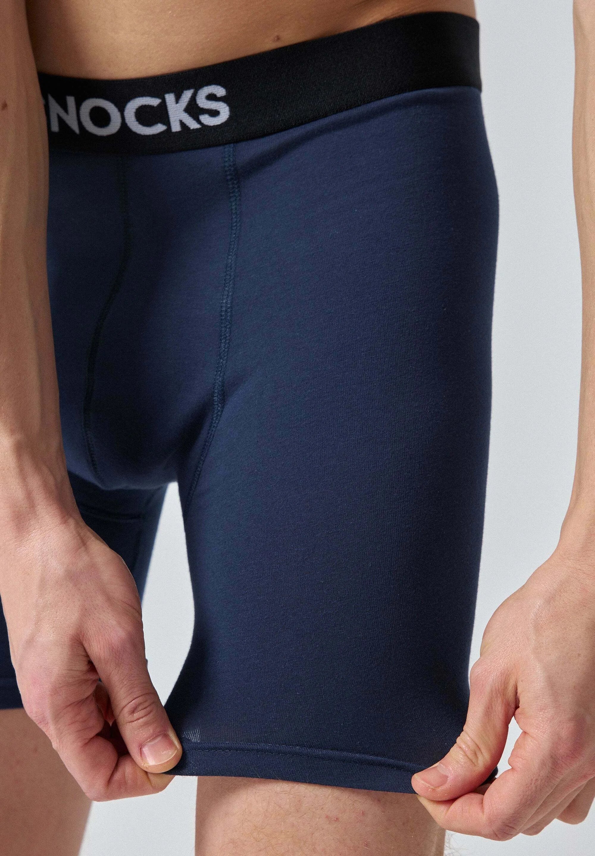 Slip boxer a gamba lunga SNOCKS: rosso, oliva, blu