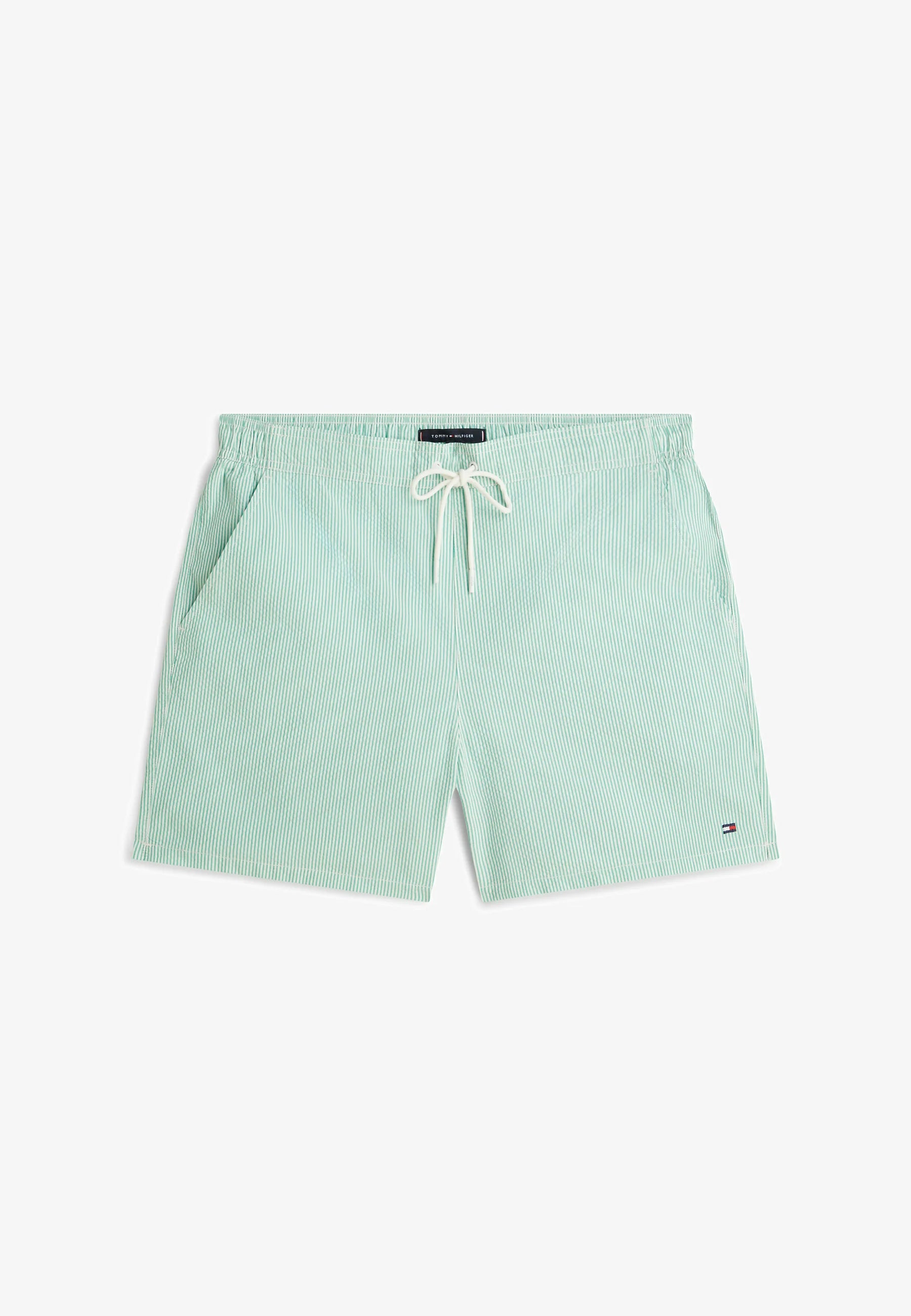 Tommy Hilfiger Ithaca Stripe Short de bain – Jade Wink, Écru